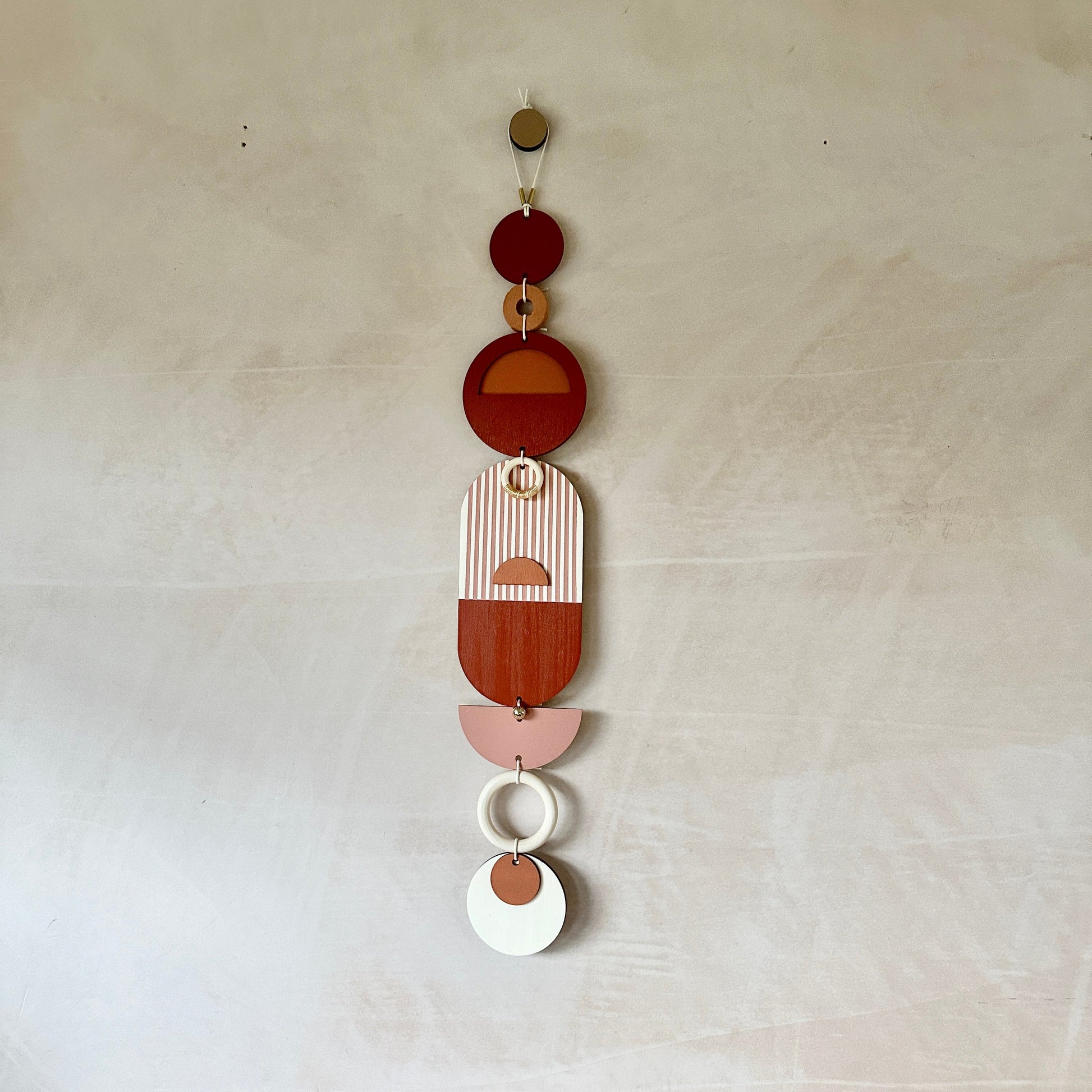 Warm Tones Wall Hangings - Geometric Wall Art - Luxury Wall Decor - Mid-Century Home Decor - Slim Long Wall Tapestry