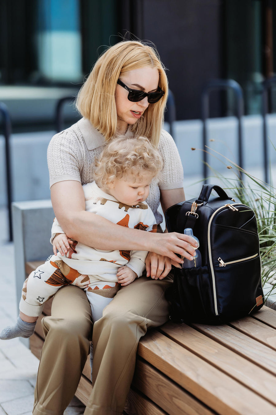 Espresso Diaper Bag - Stylish, Organized & Travel-Friendly by Ally Scandic at www.brixbailey.com