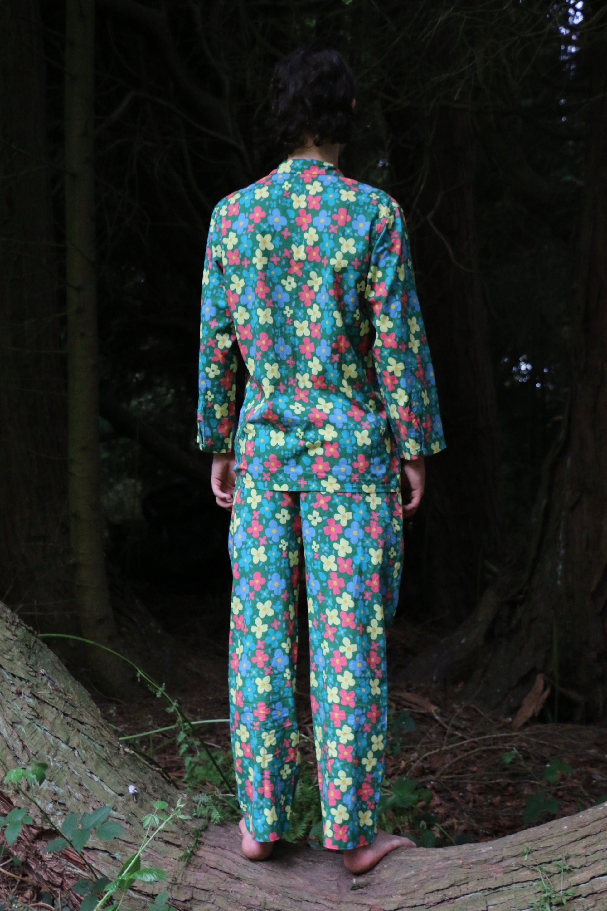 Green Bouquet Pyjama Set