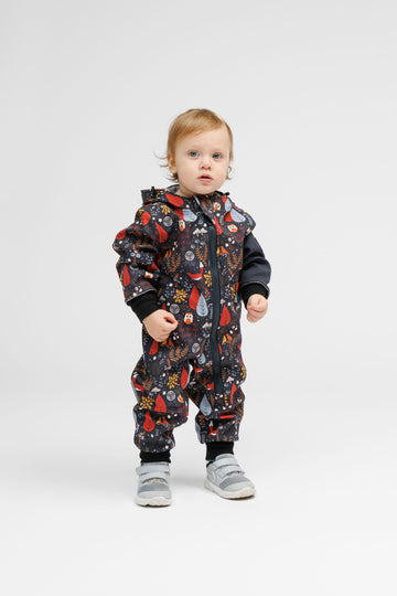 Softshell Onesie for Kids - FOREST