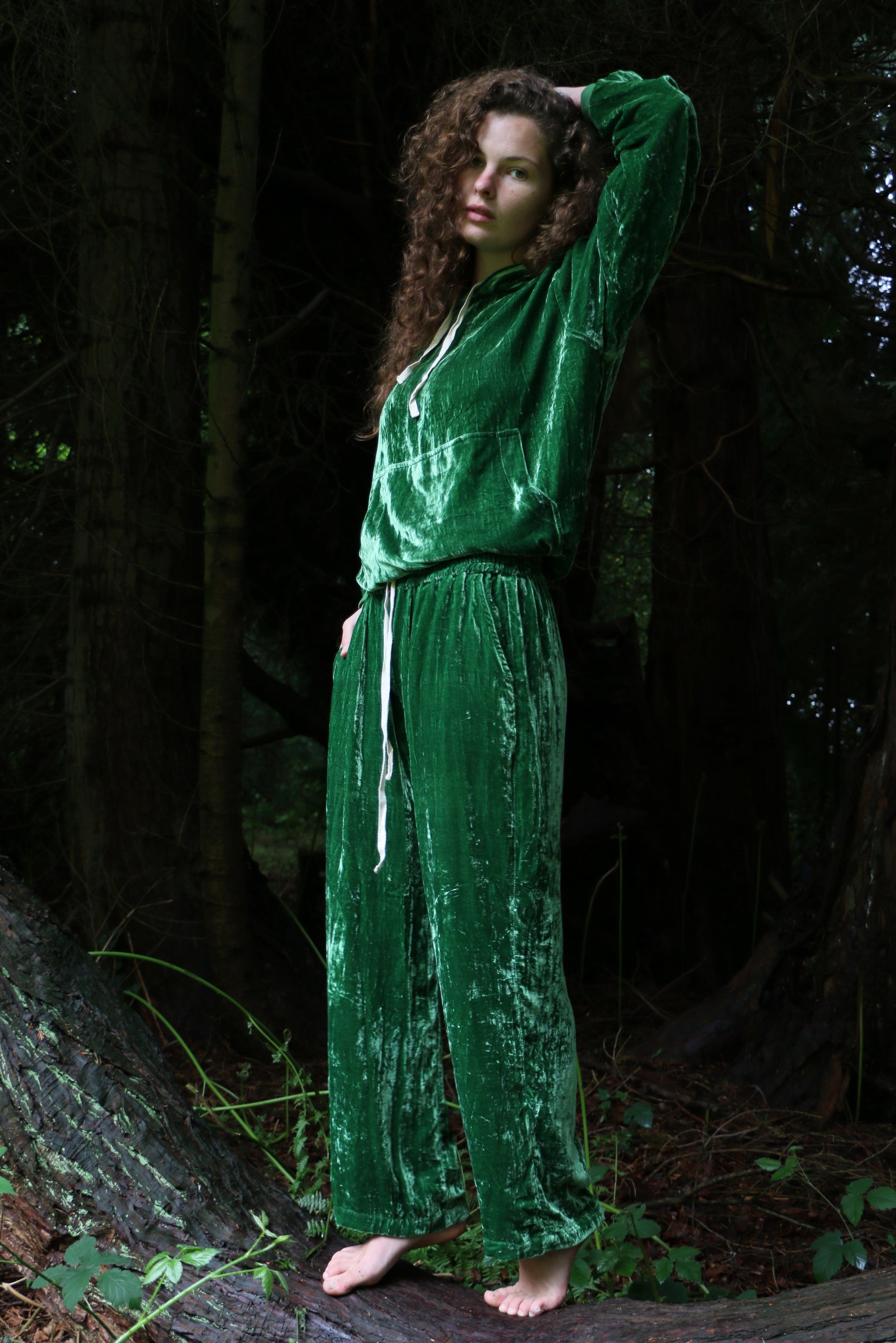 Can Posh Hoodie Pyjamas in Green