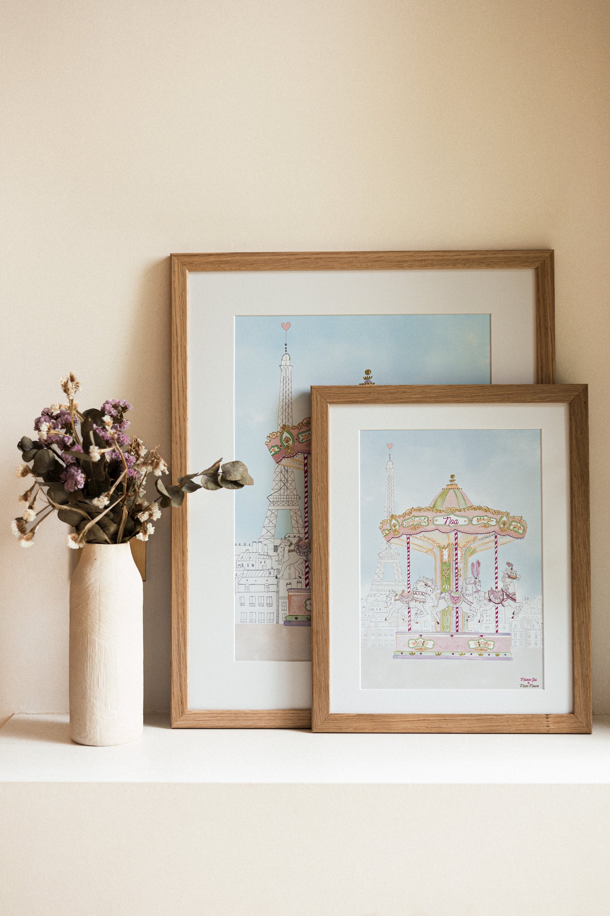Personalised Carousel of The Trocadero Illustration for Boys