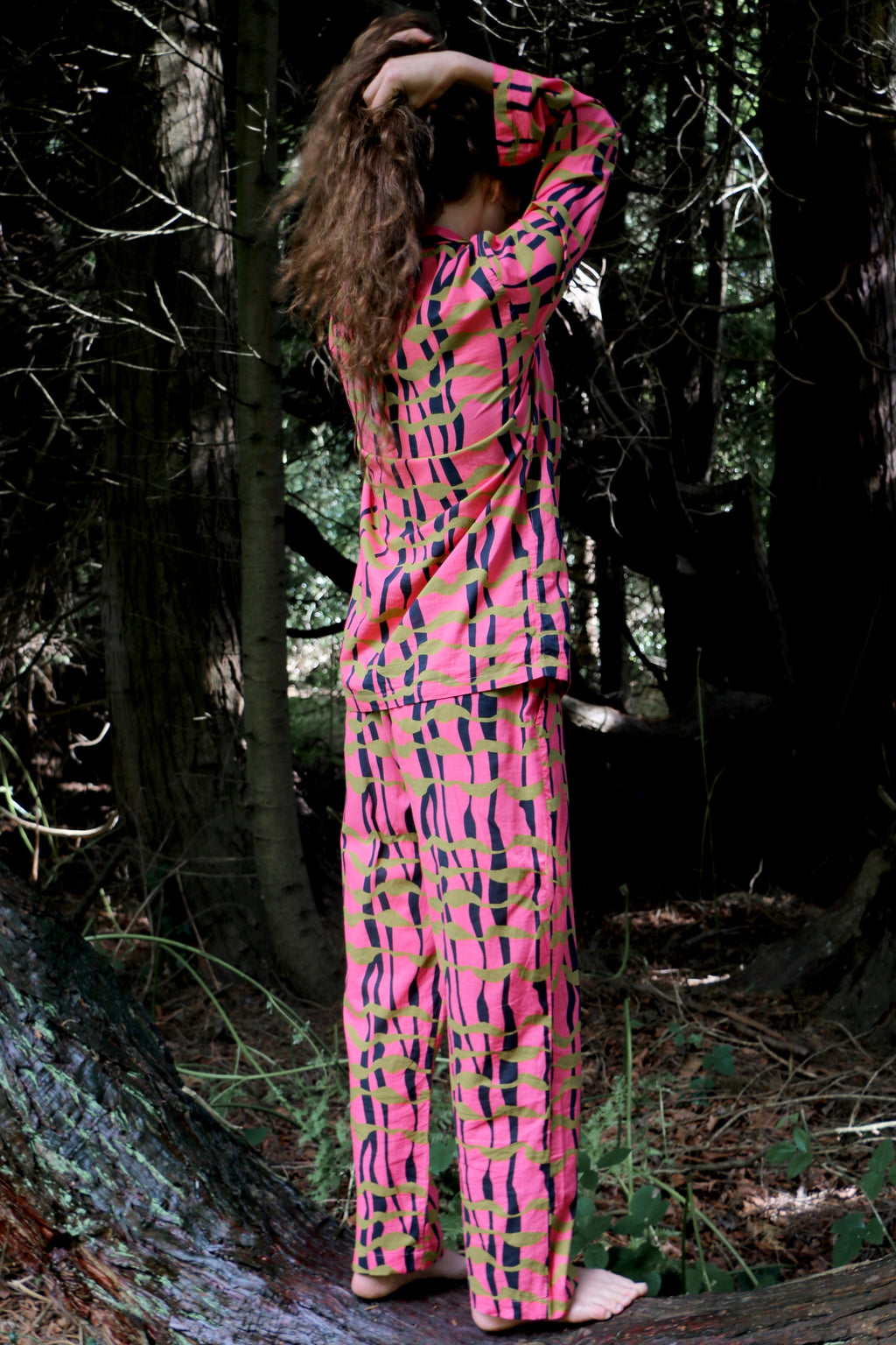 Can Nara Slim Fit Pyjamas in Pink