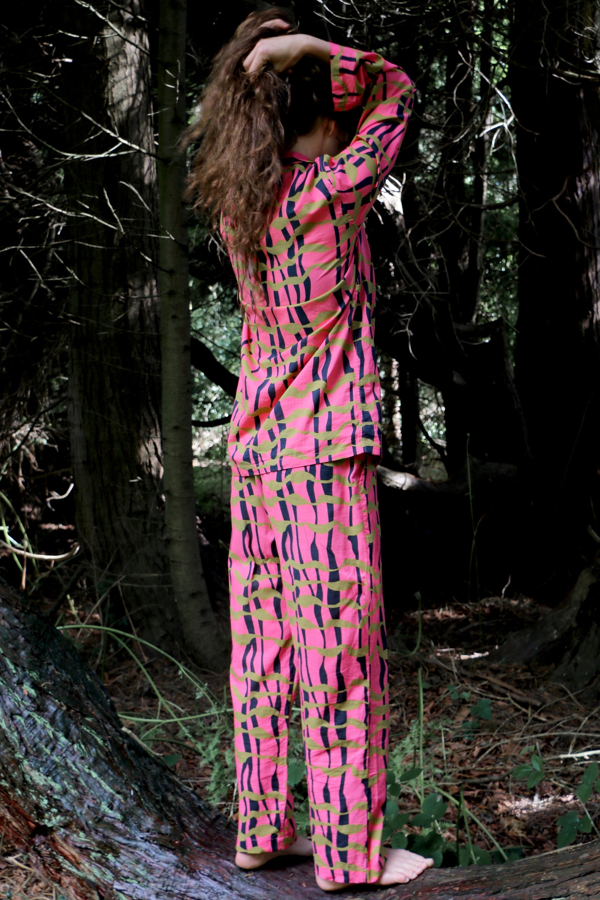 Can Nara Slim Fit Pyjamas in Pink