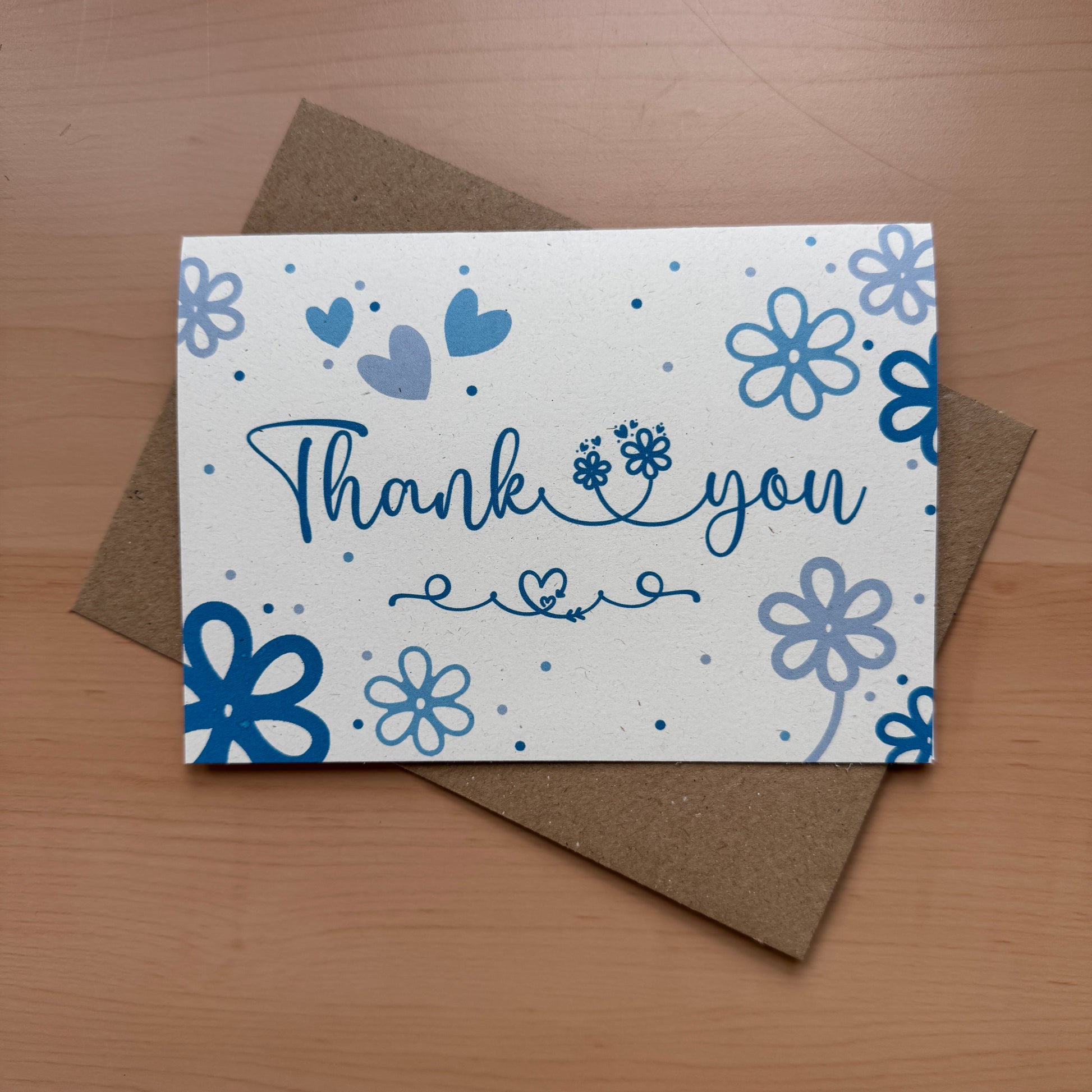 Blue Daisies Thank You Note Cards