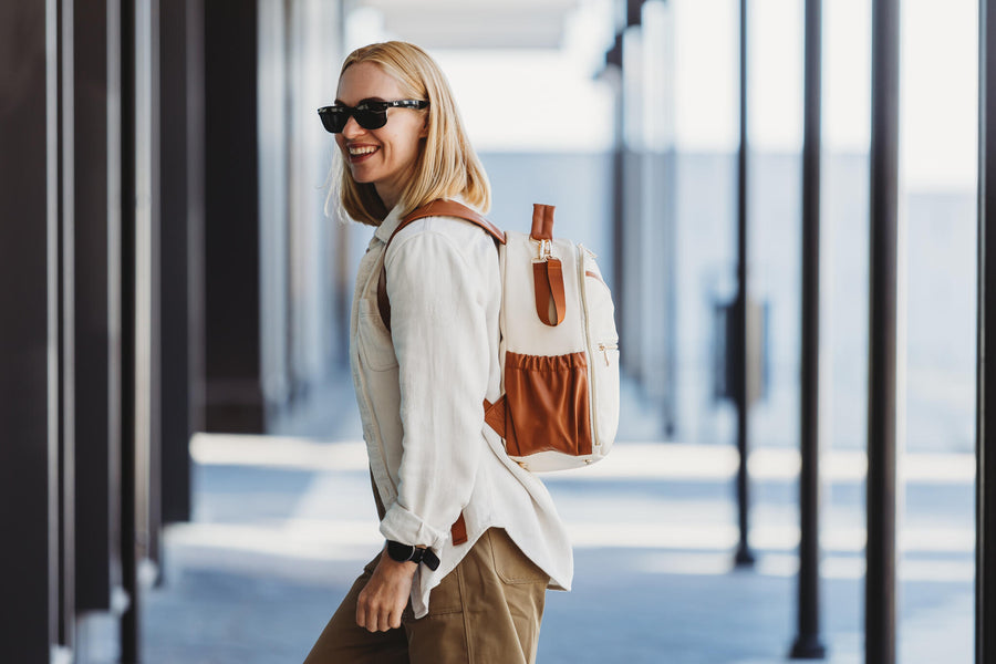 Small Cappuccino Diaper Bag: Elegant & Functional for Parents by Ally Scandic at www.brixbailey.com