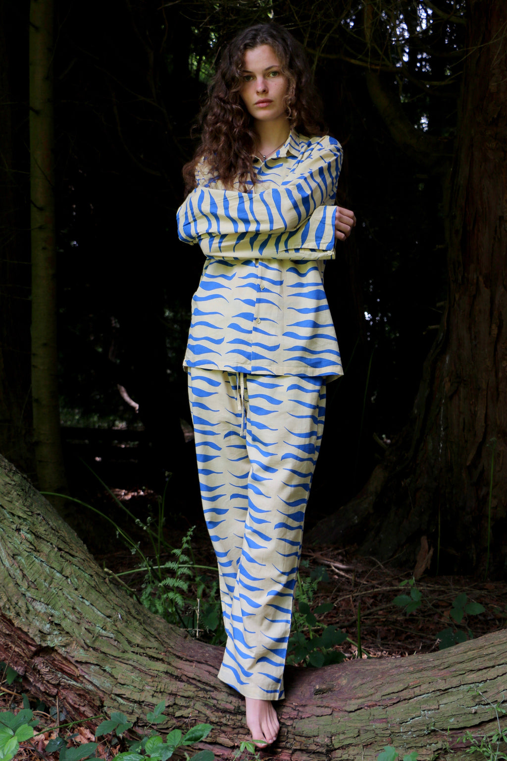 Can Tiger Slim Fit Pyjamas in Blue