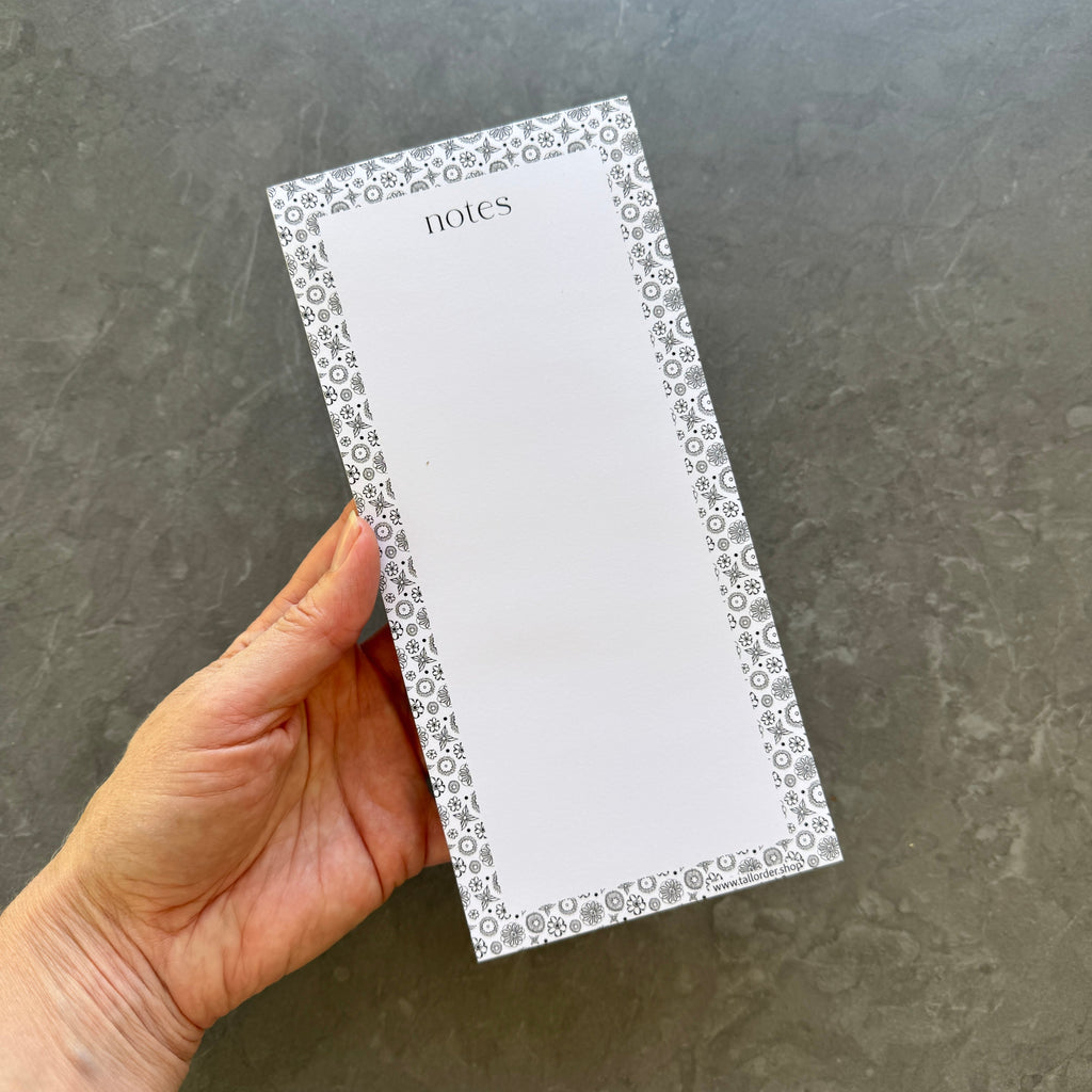 Floral Patterned List Pad with Optional Magnet