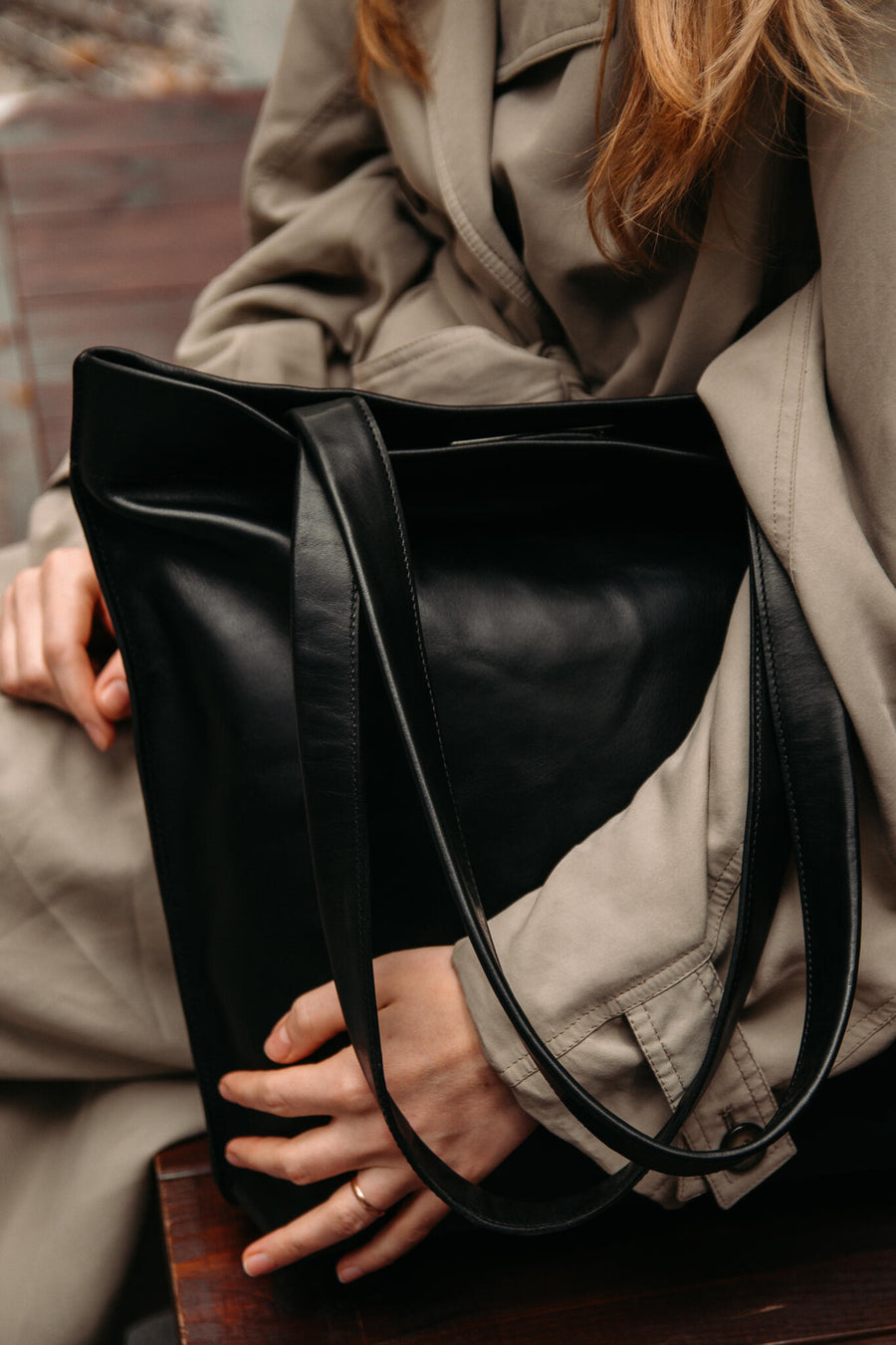 TOTE'ally Classic Bag – Elegant, Sustainable Leather Tote by Stella Soomlais at brixbailey.com