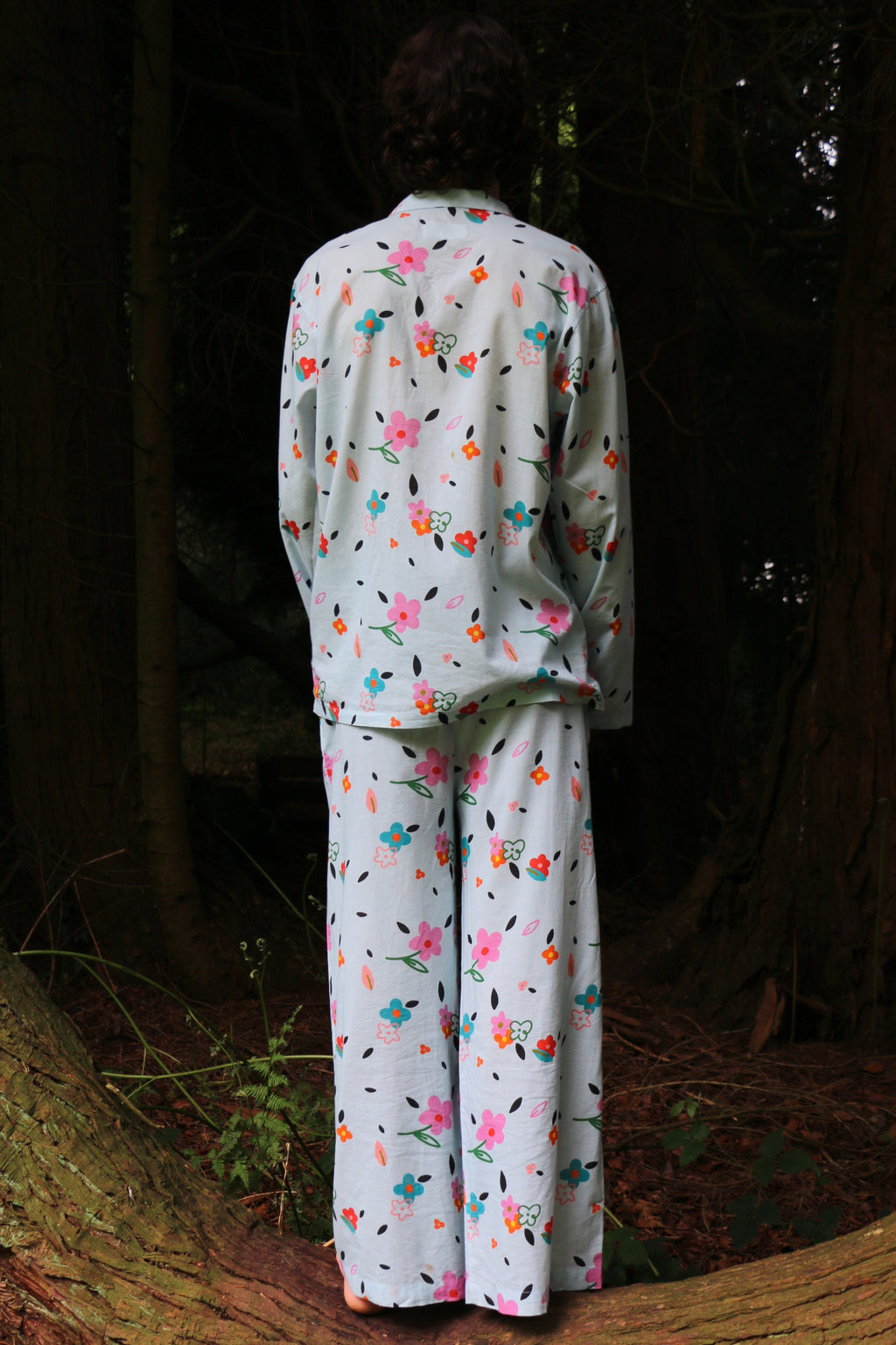 Blue Confetti Jumbo Pyjamas with Flared Sleeves