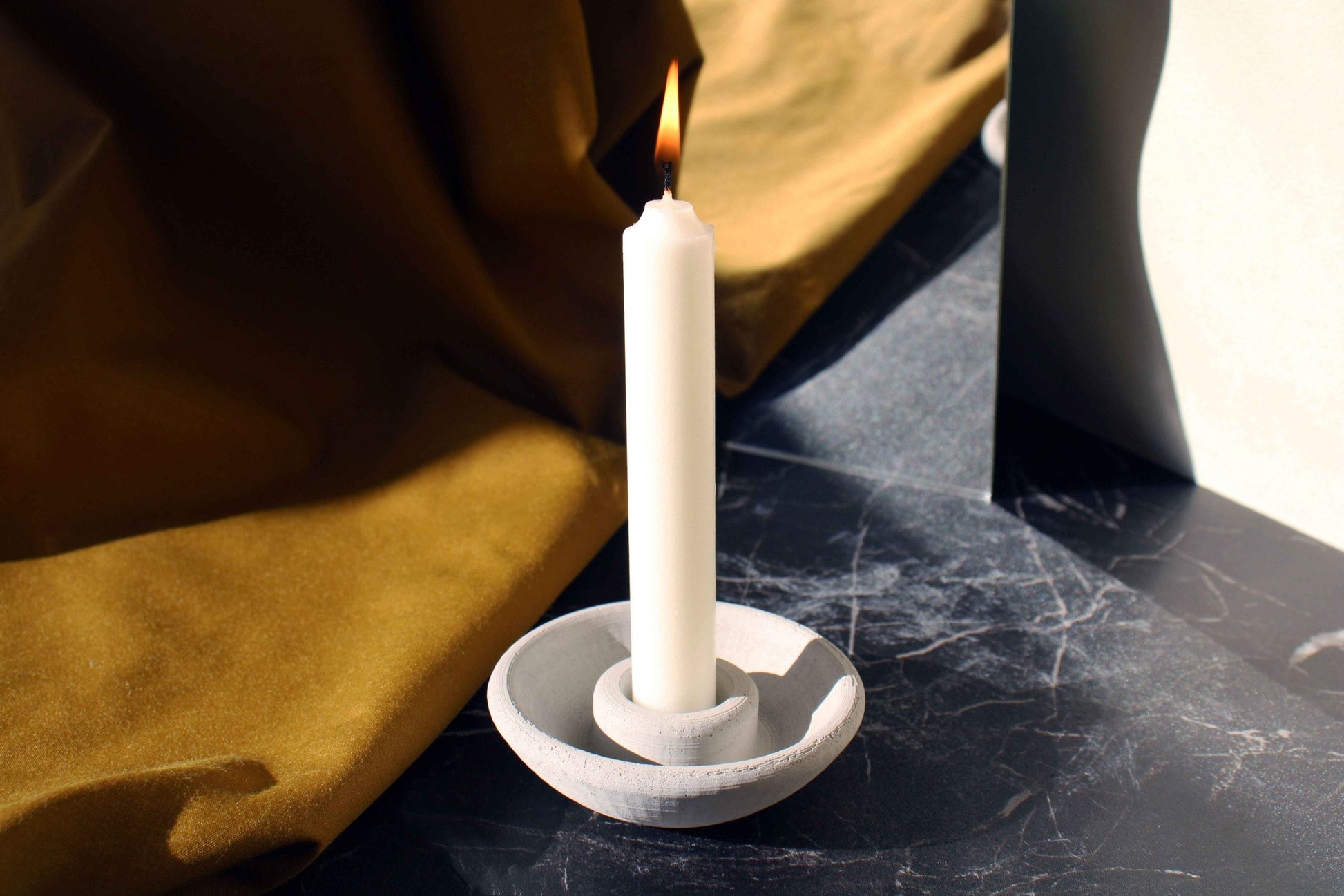 Concrete Round Candle Holder