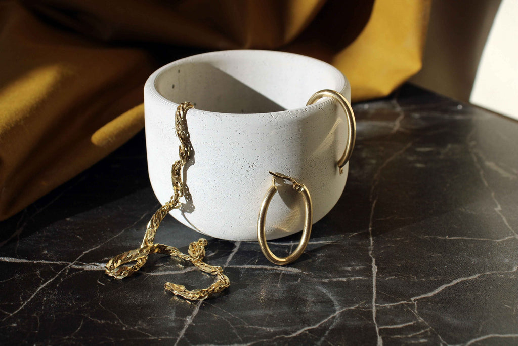 Concrete Jewellery Holder and Tealight Dish