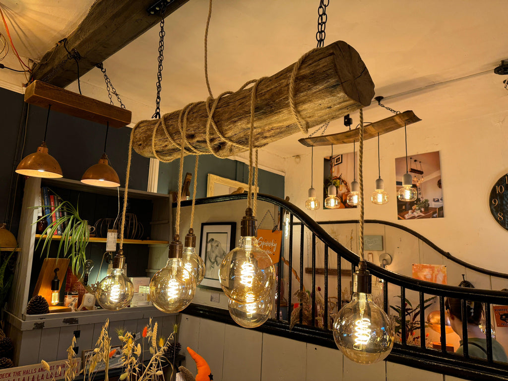 Rustic Oak Wrap Around Chandelier