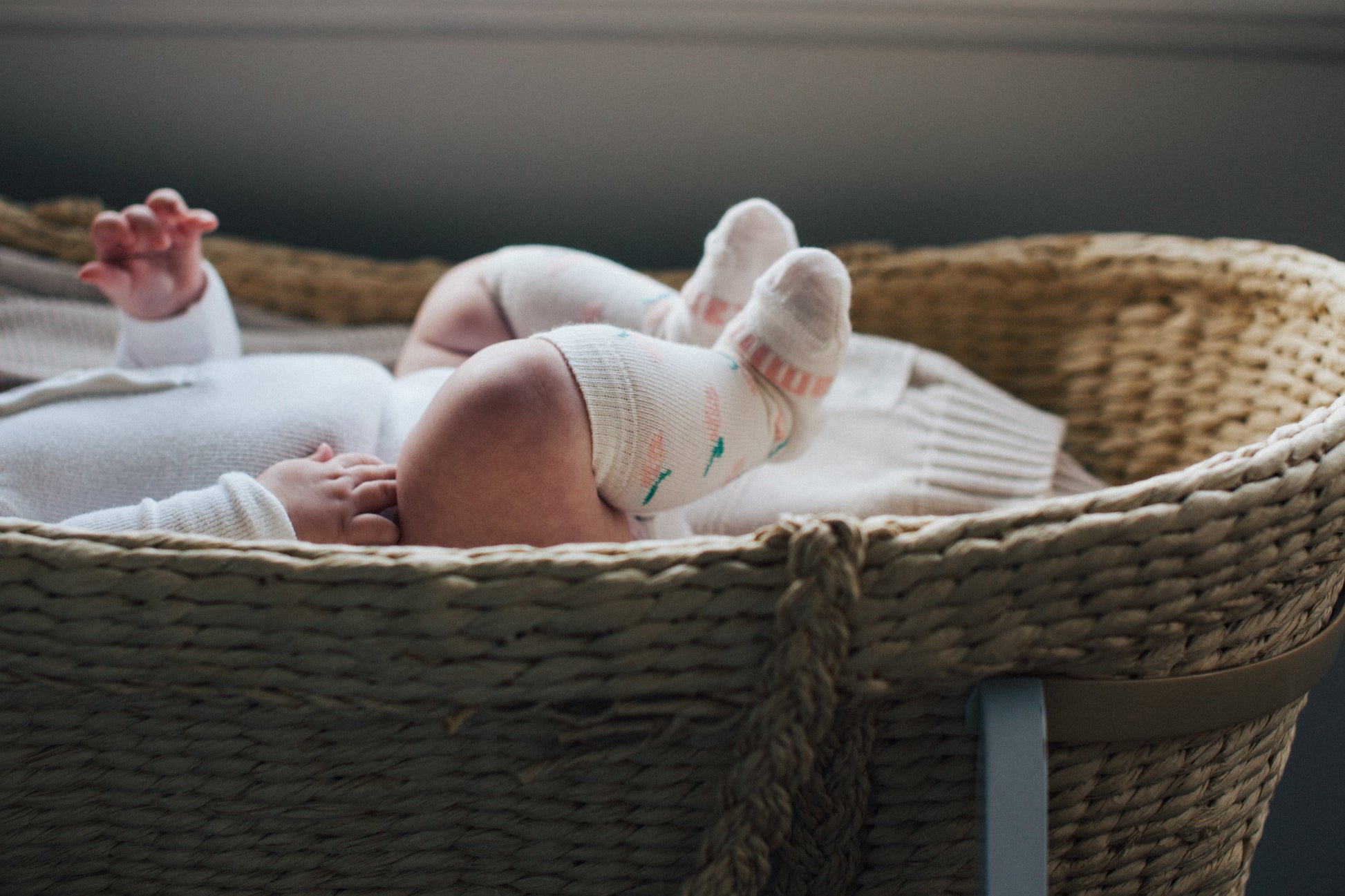 Rosie Knee High Merino Wool Socks for Newborns