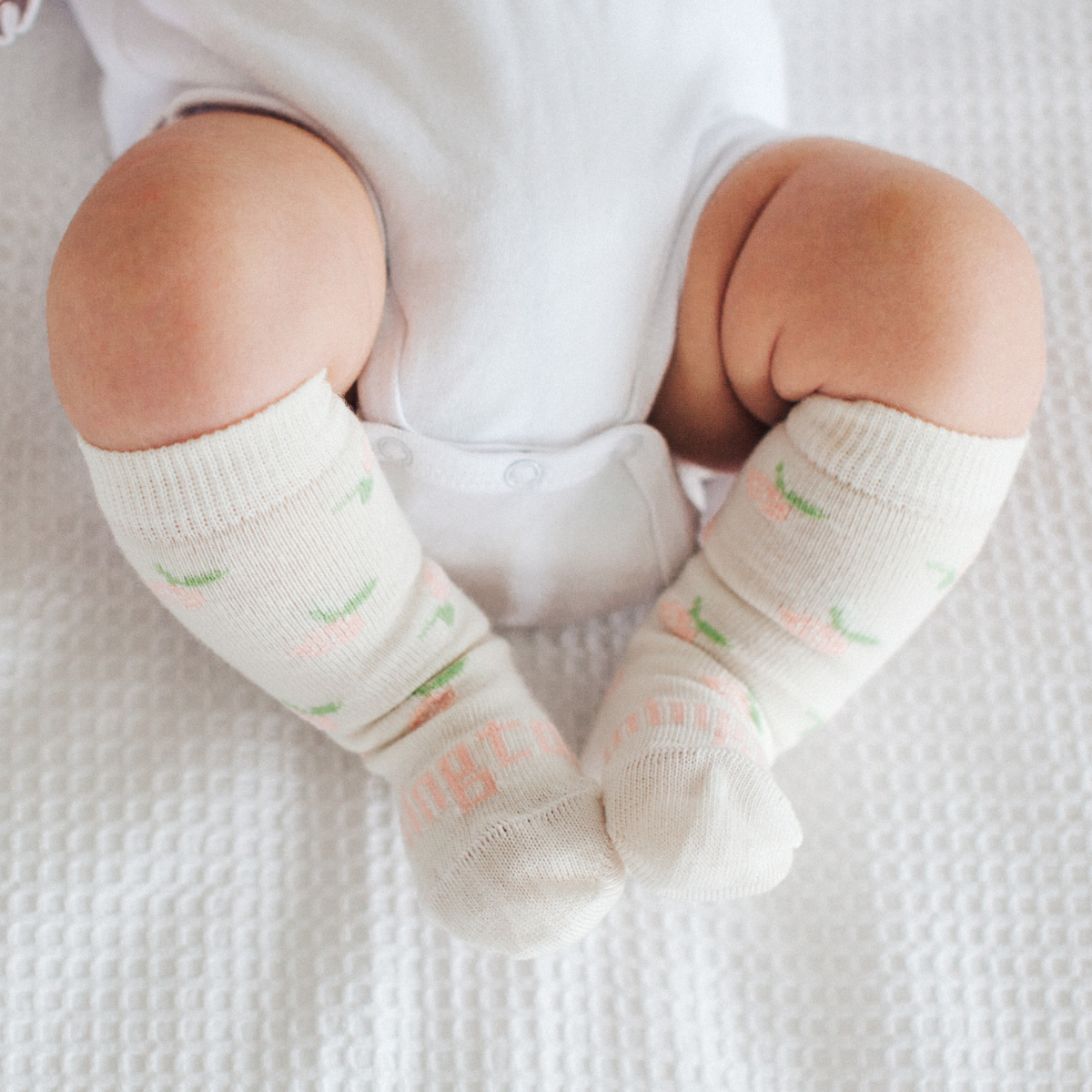 Rosie Knee High Merino Wool Socks for Newborns