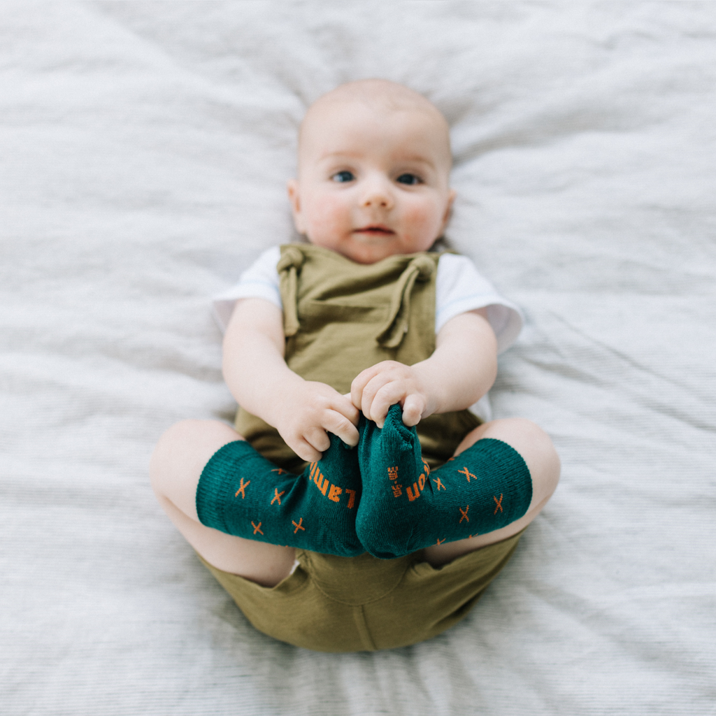 Wanaka Merino Wool Crew Socks for Babies