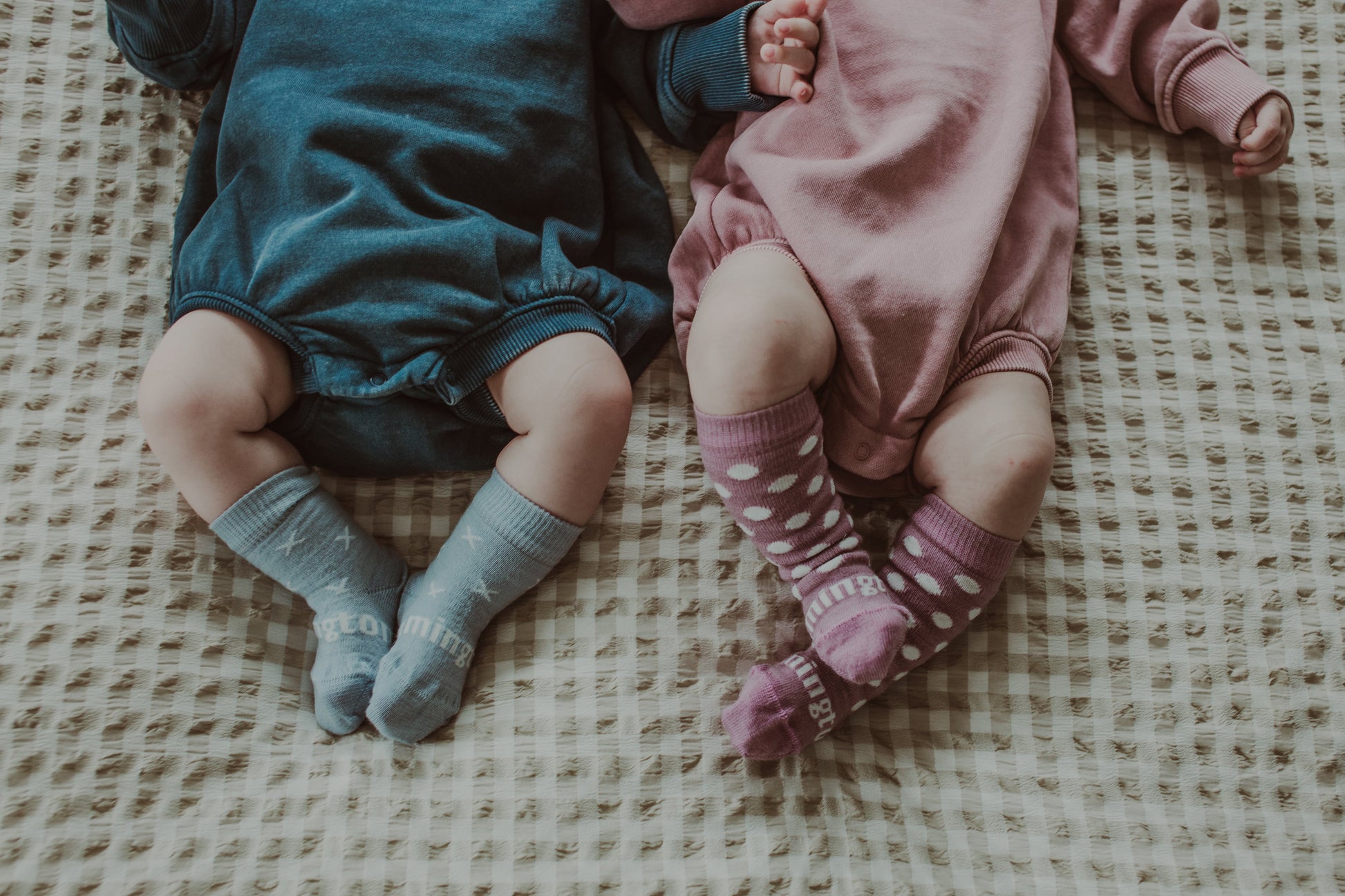 Pale Blue Crew Socks for Baby Beau