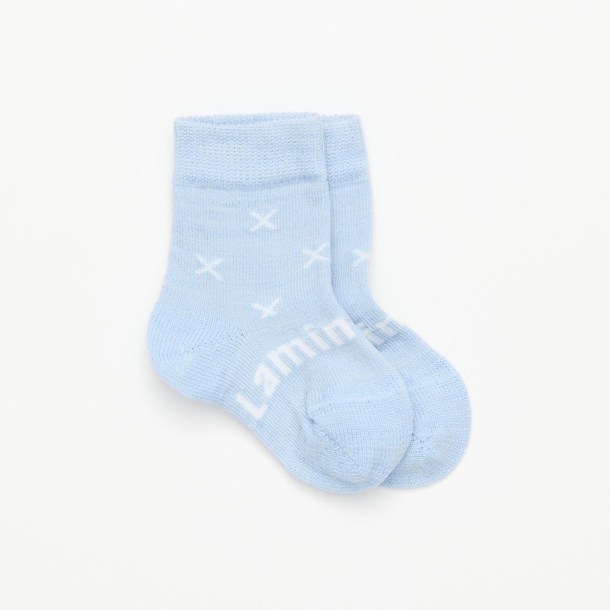 Pale Blue Crew Socks for Baby Beau