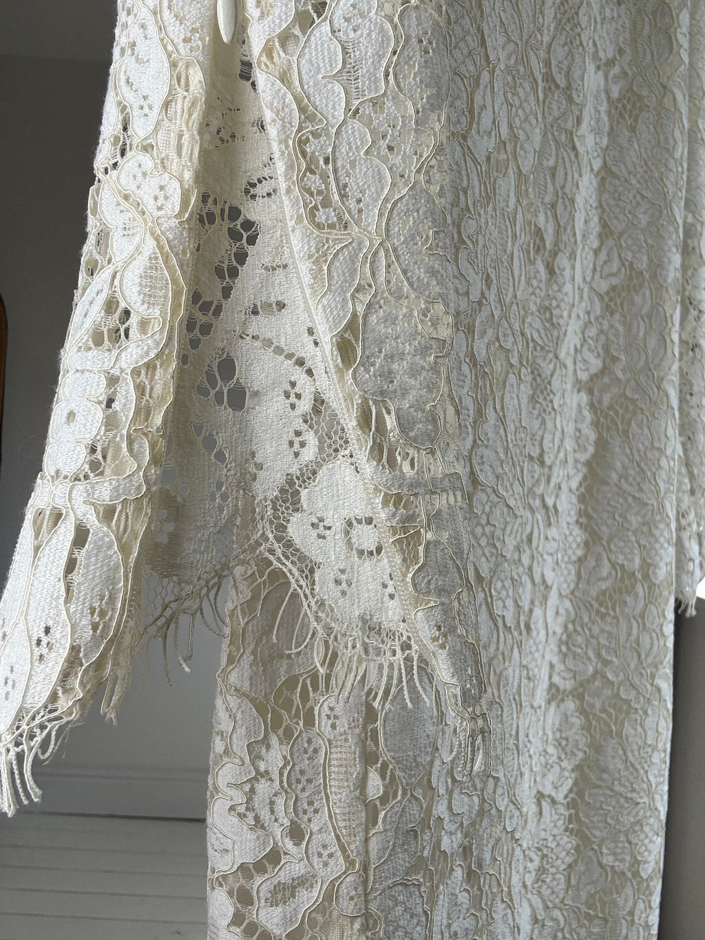 Eyelash Lace Dress with Concealed Zips