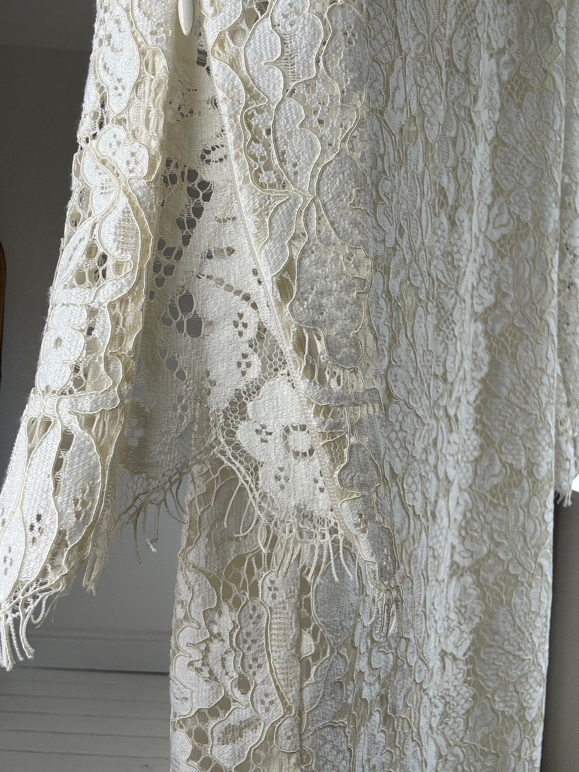 Eyelash Lace Dress with Concealed Zips