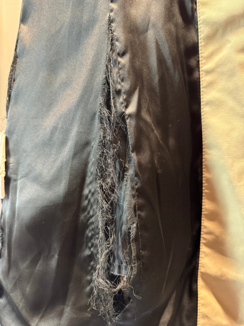 Beige Double Breasted Trench Coat Size M