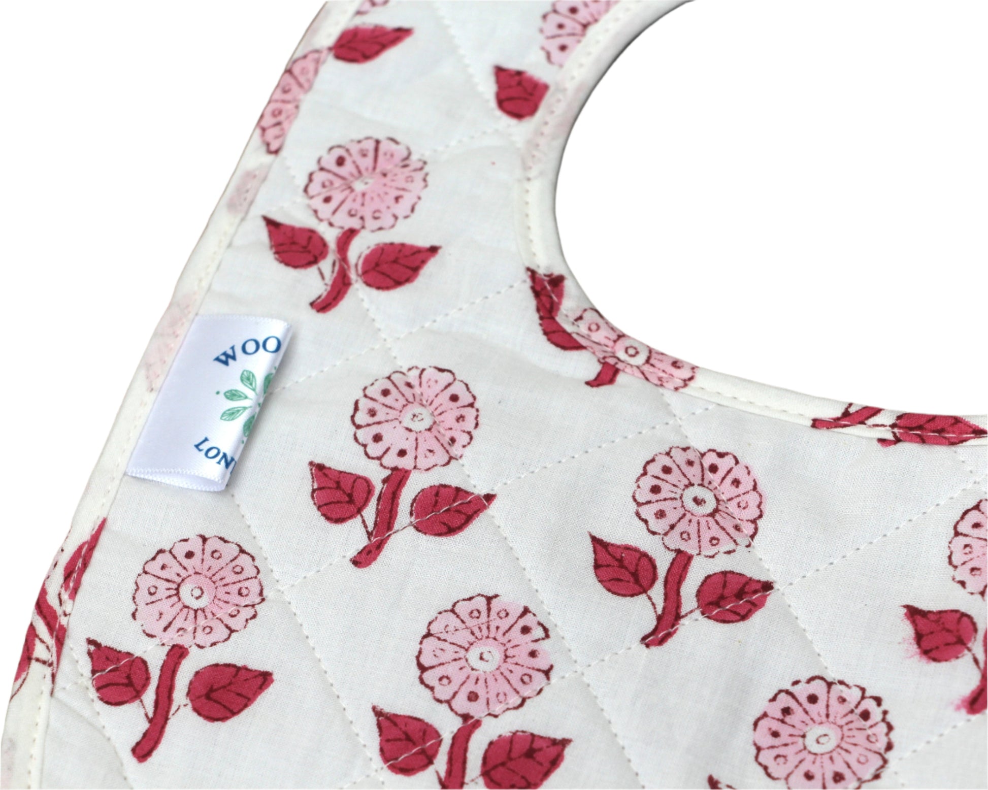 Quilted Bib - Rose Flower