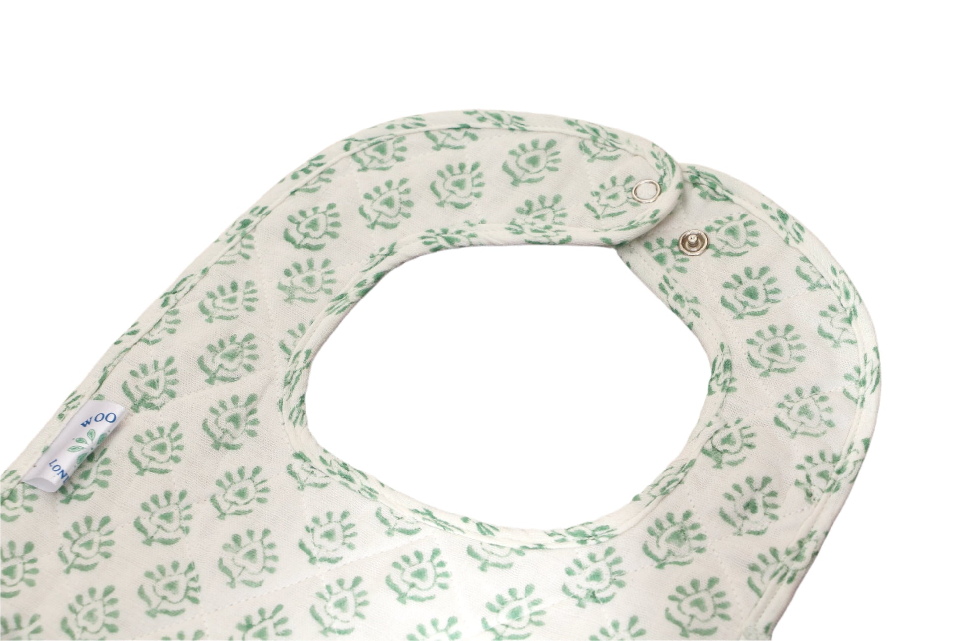 Muslin Quilted Bib - Sage Green