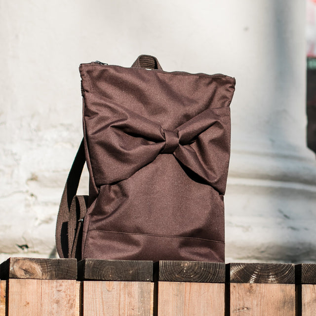 Waterproof Backpack - Brown Bow