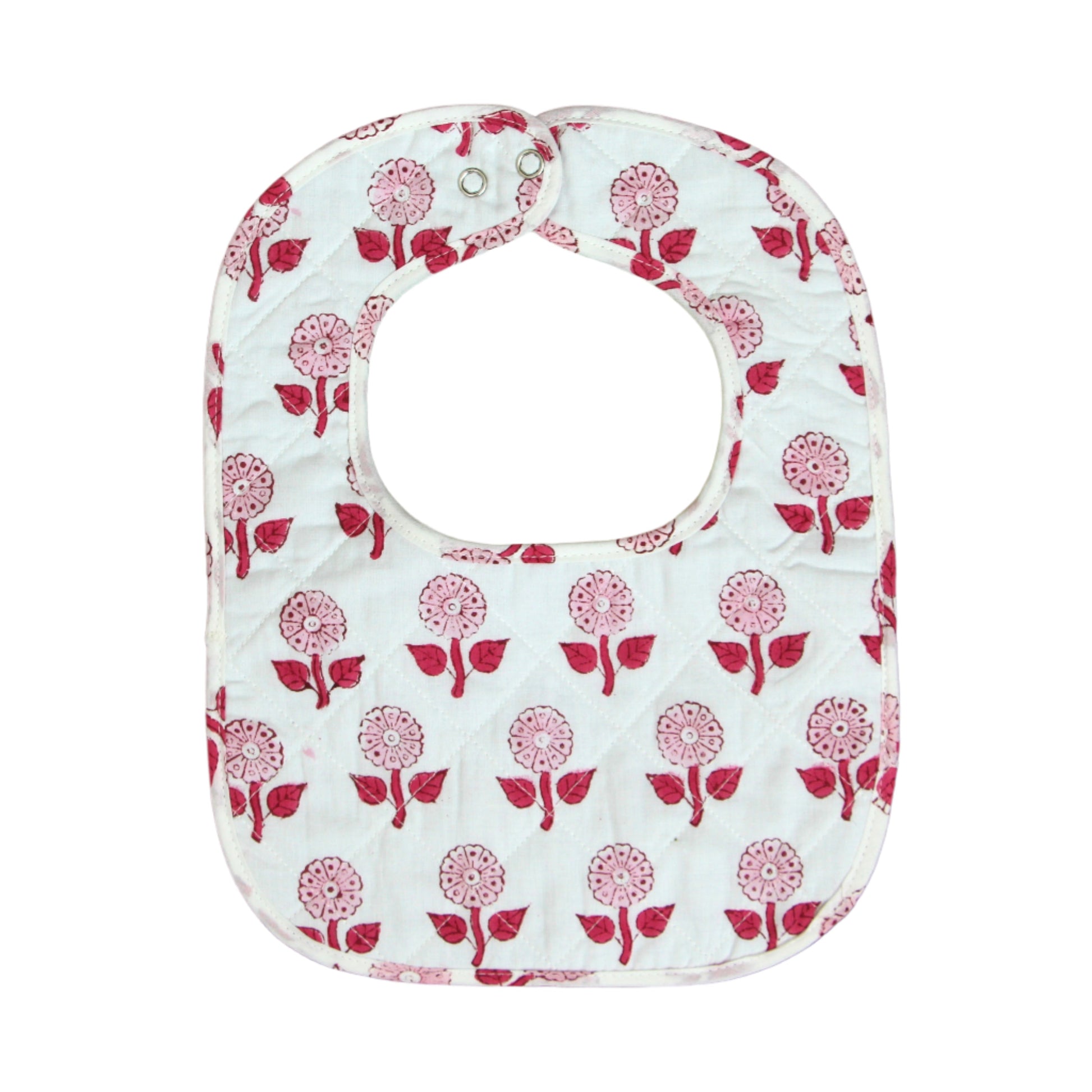 Quilted Bib - Rose Flower