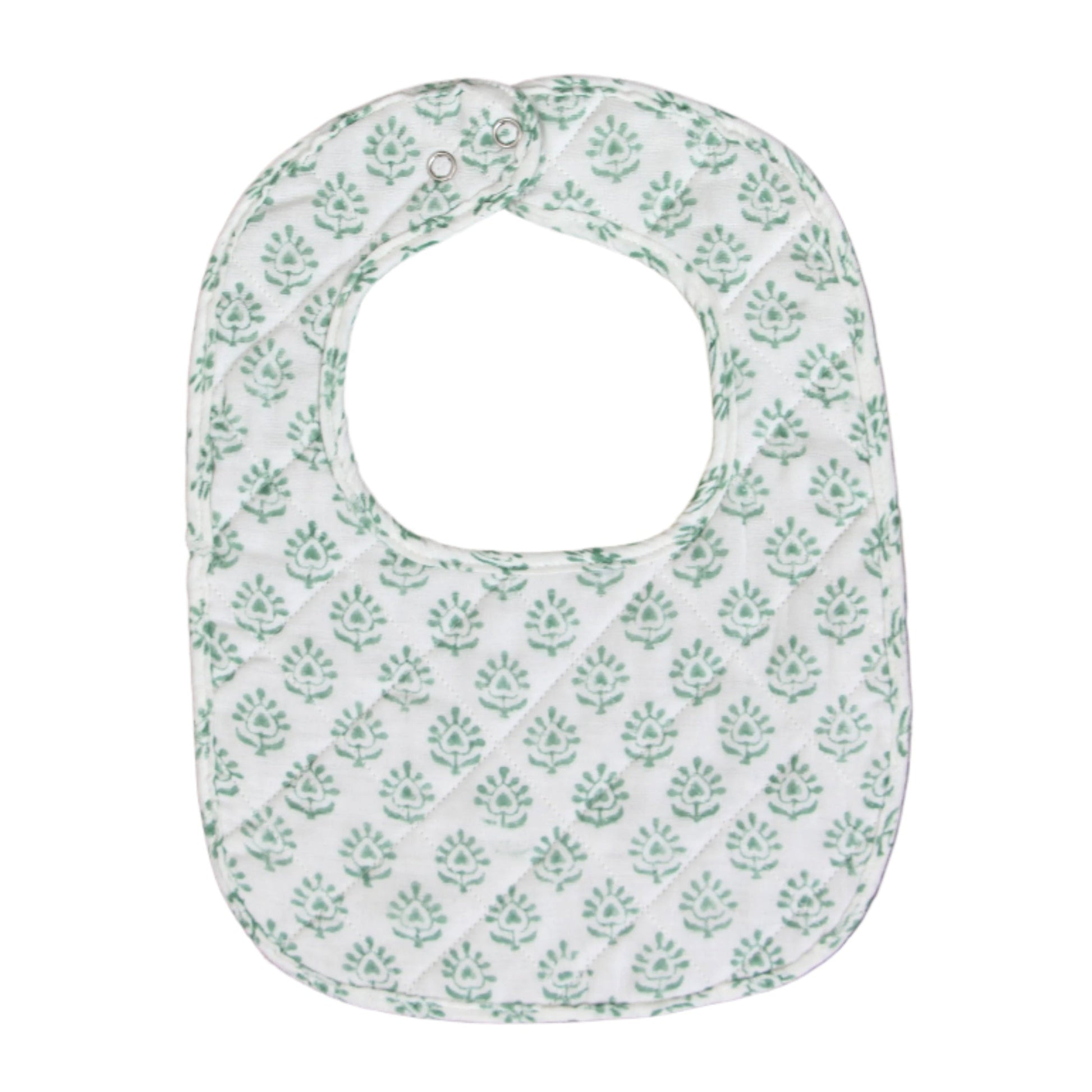 Muslin Quilted Bib - Sage Green