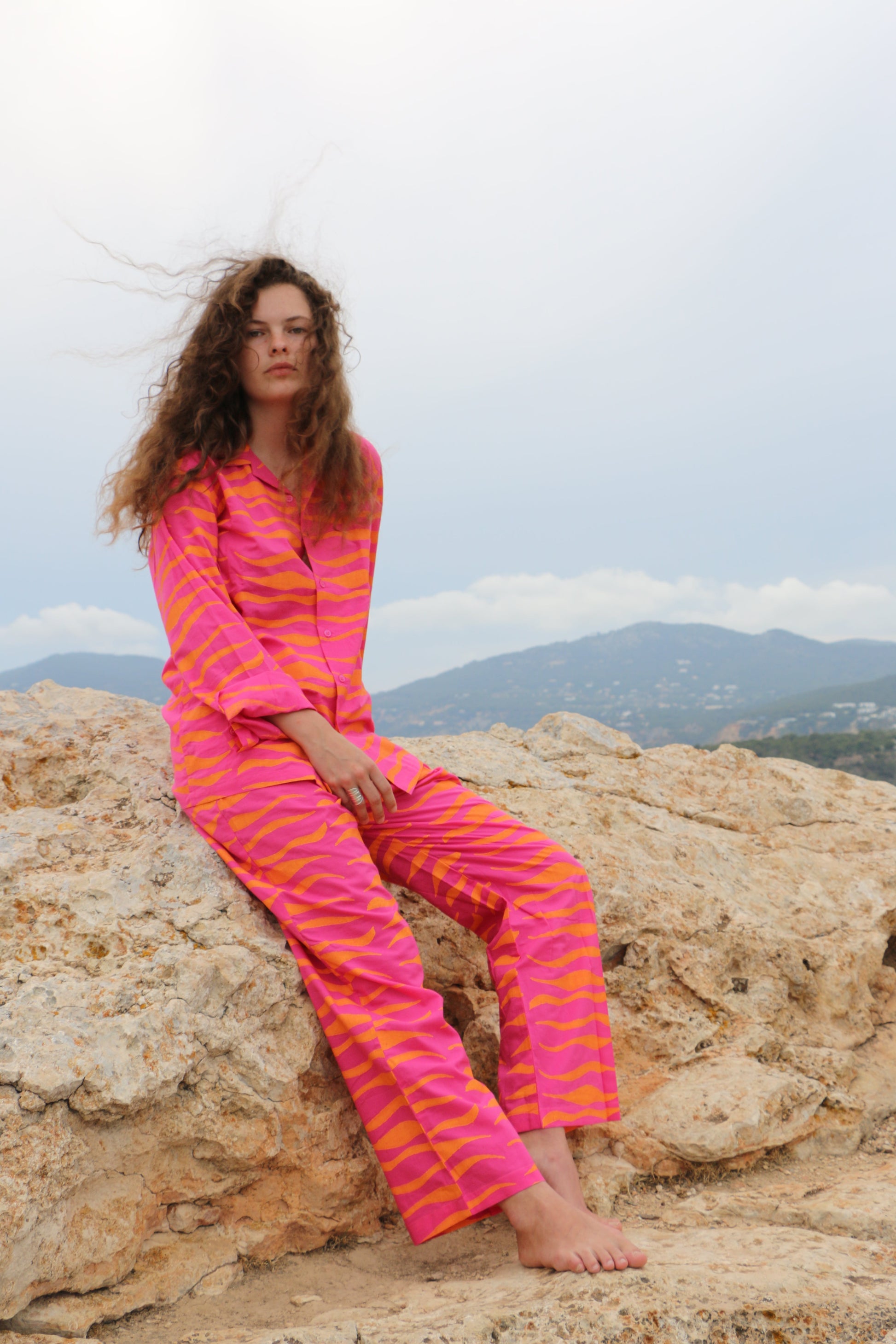 Can Tiger Pink Organic Pyjama Set