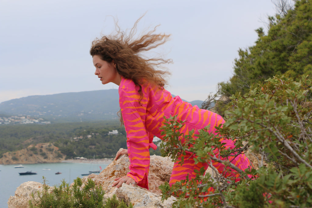 Can Tiger Pink Organic Pyjama Set