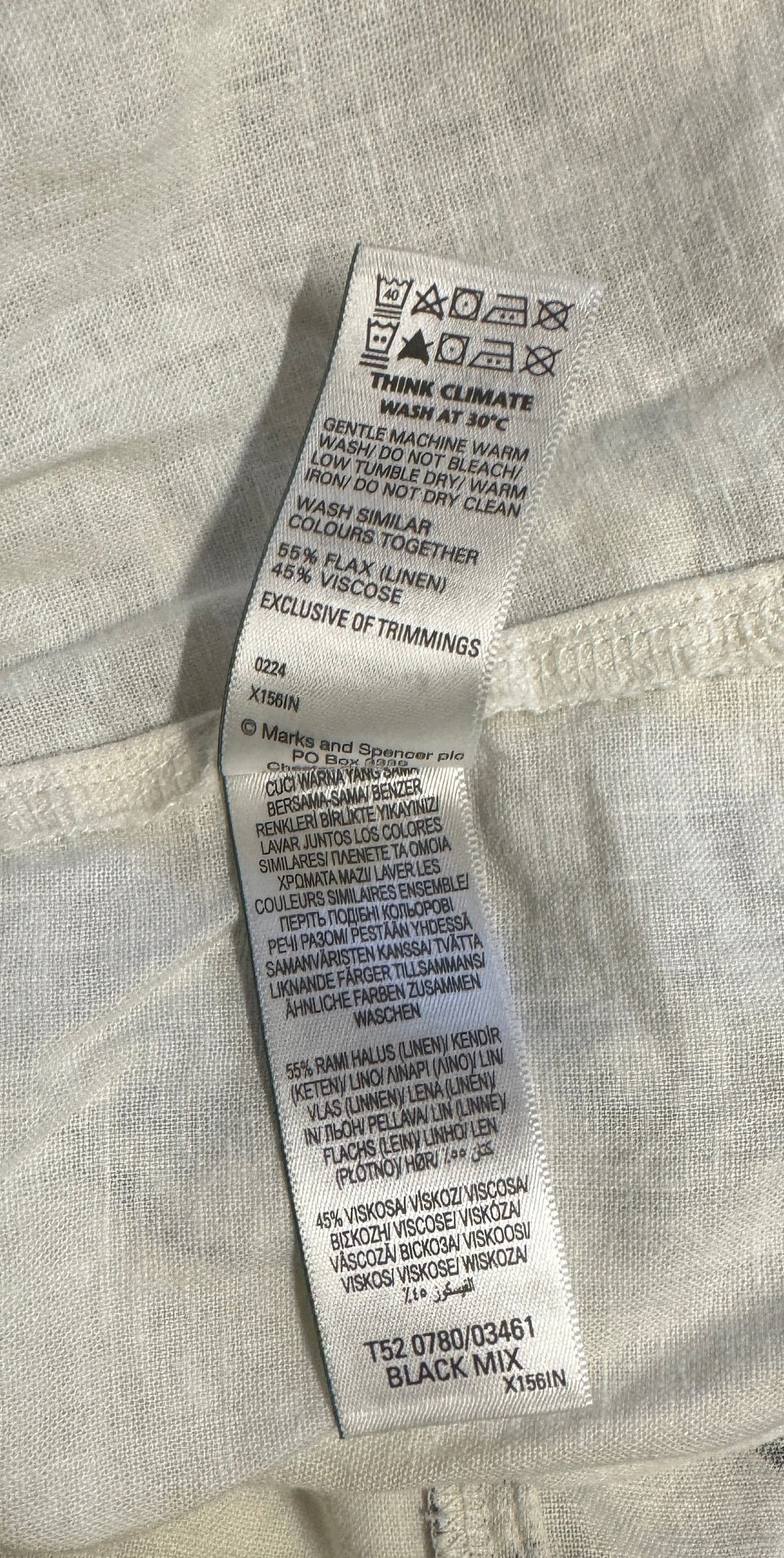 Linen Rich Beaded Midi Shift Cami Dress