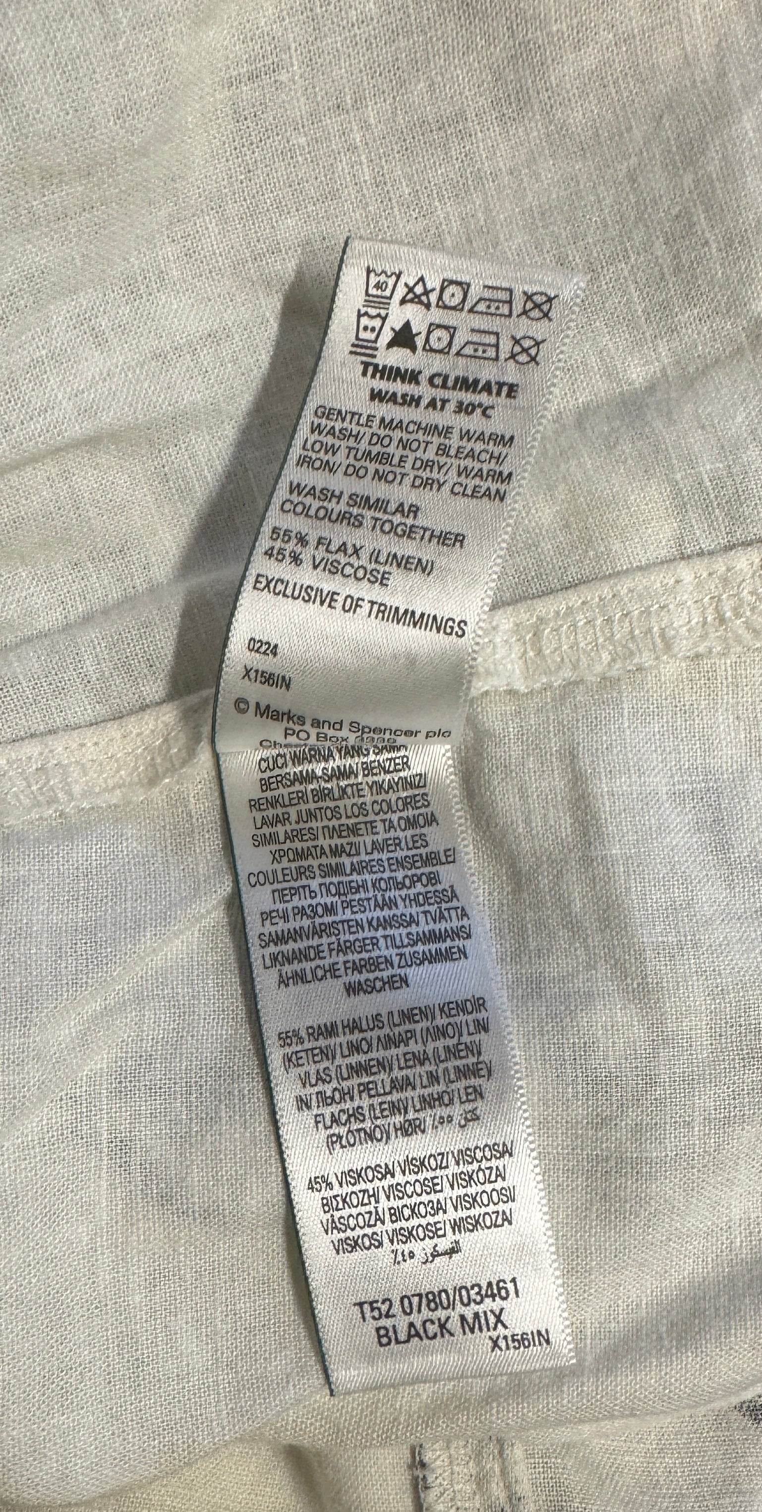 Linen Rich Beaded Midi Shift Cami Dress