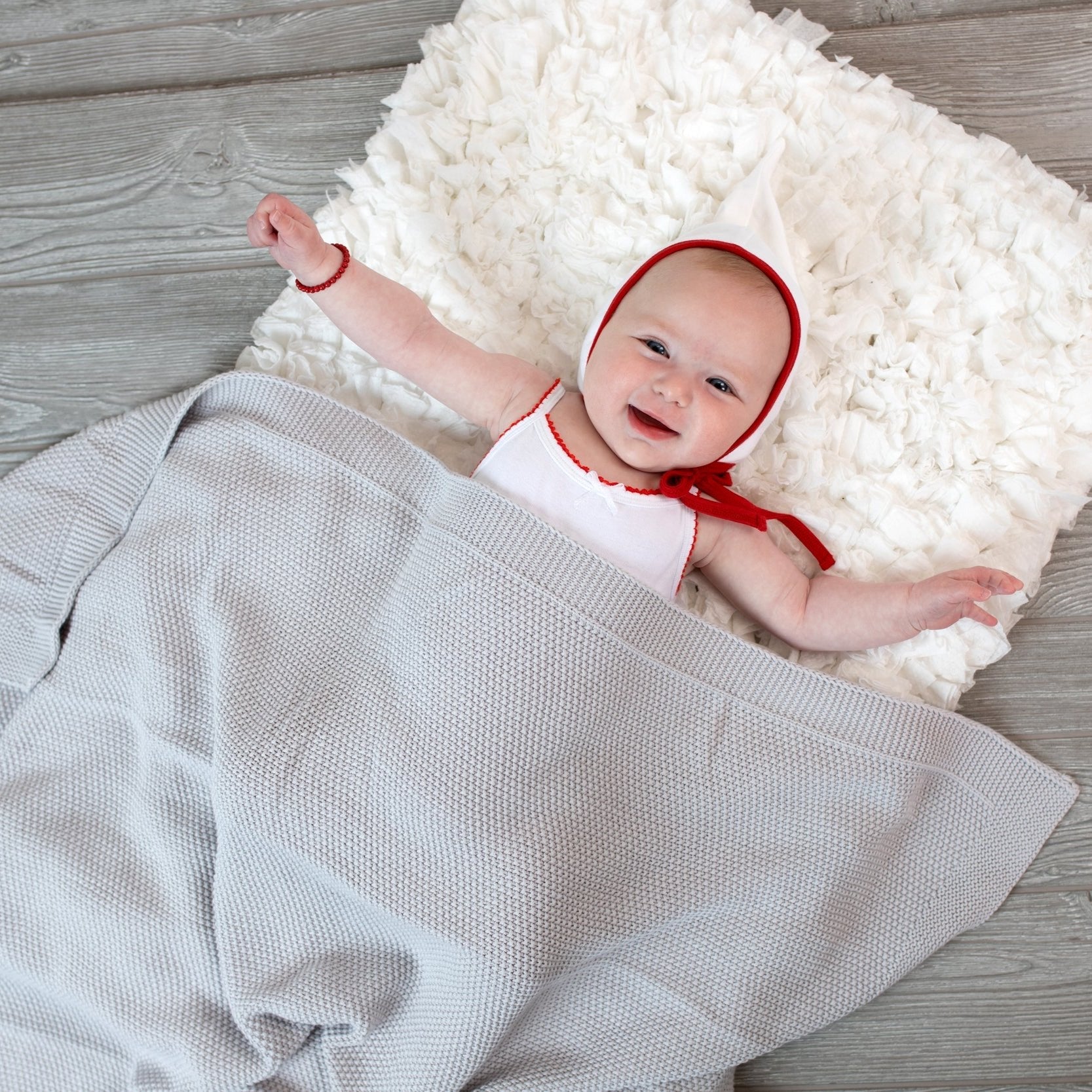 Deluxe Grey Knit Blanket