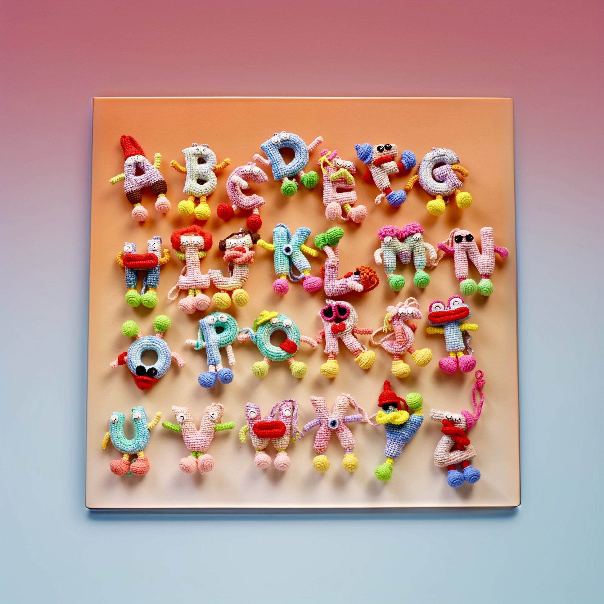 Letters Handcrafted Crochet Alphabet Friends - from A to Z - Perfect gift/ Name initials