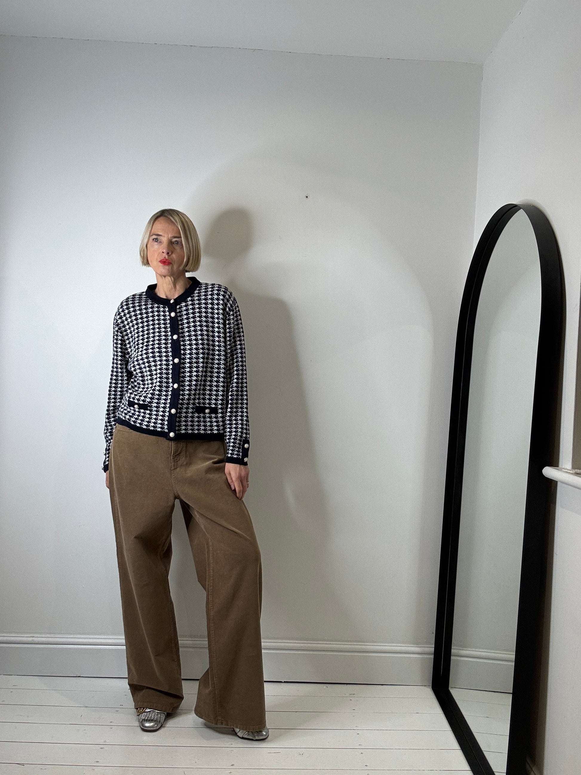 Wide Leg Caramel Corduroy Trousers