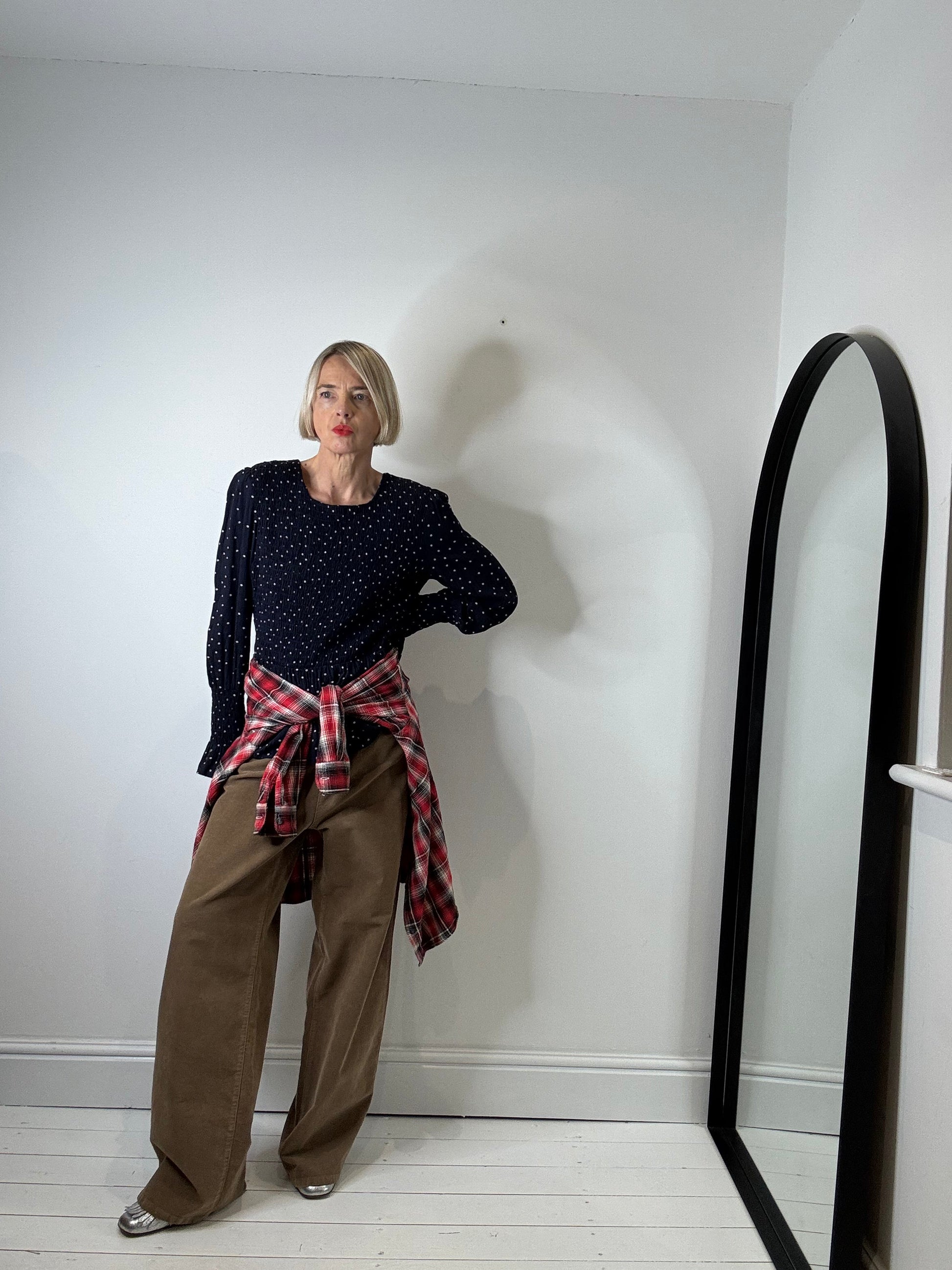 Wide Leg Caramel Corduroy Trousers