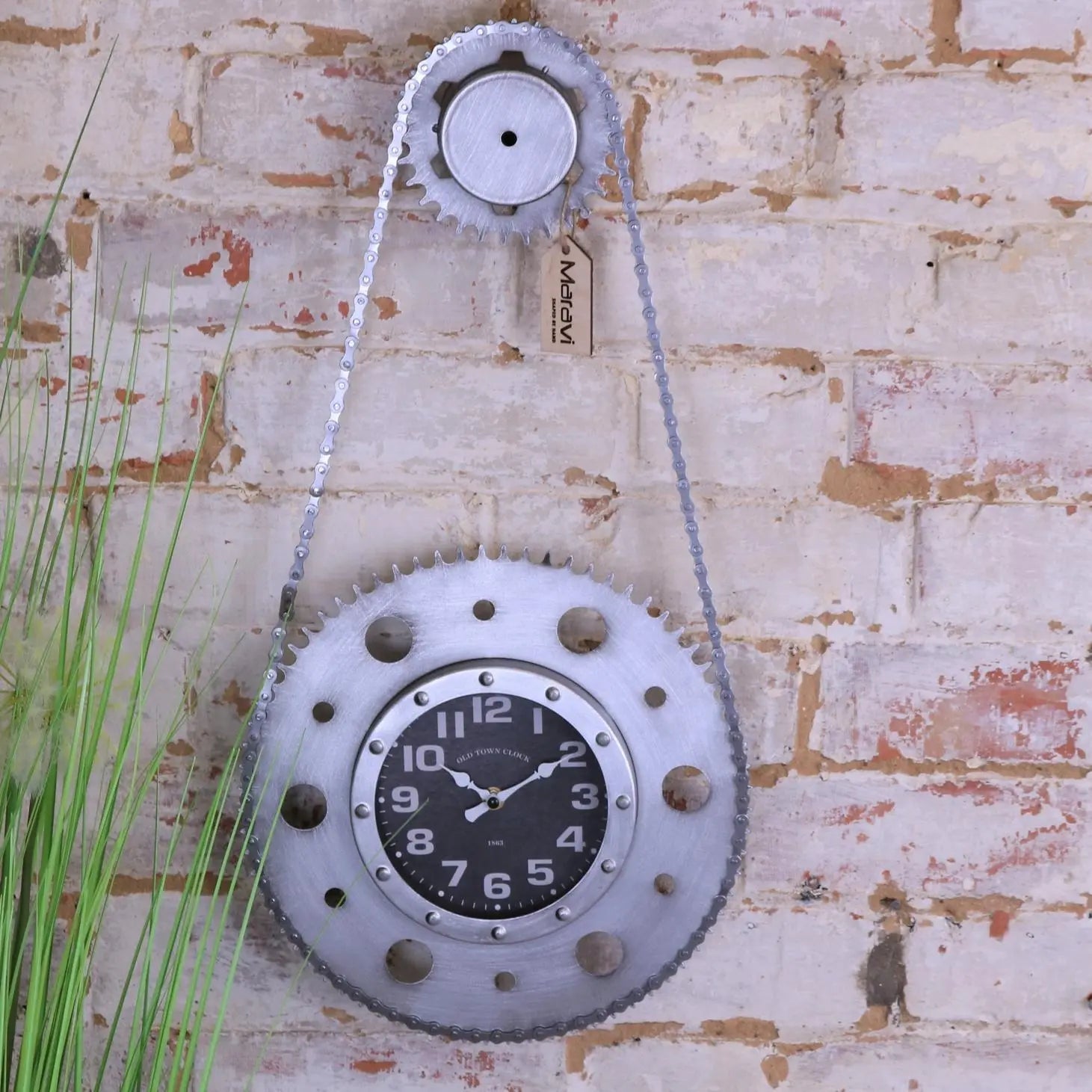 Rajola Bike Chain Wall Clock Industrial Style