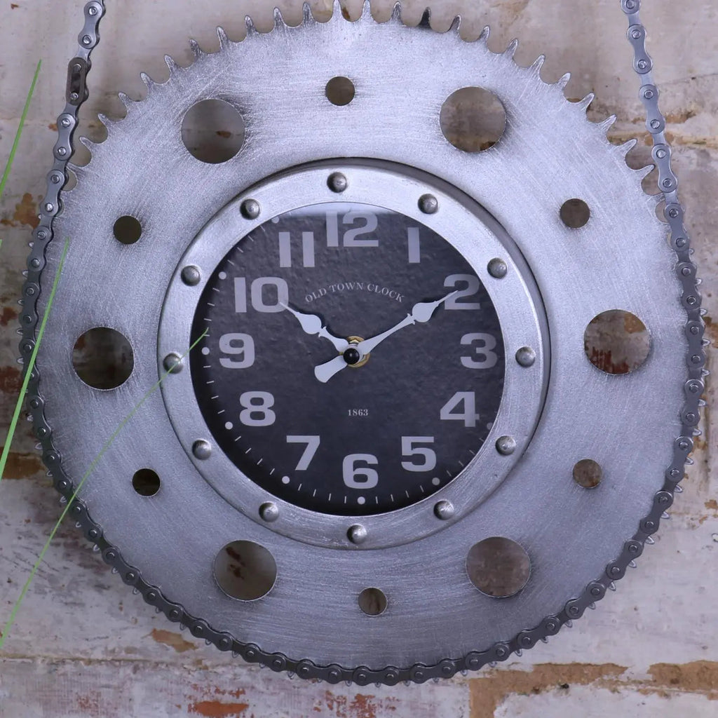Rajola Bike Chain Wall Clock Industrial Style