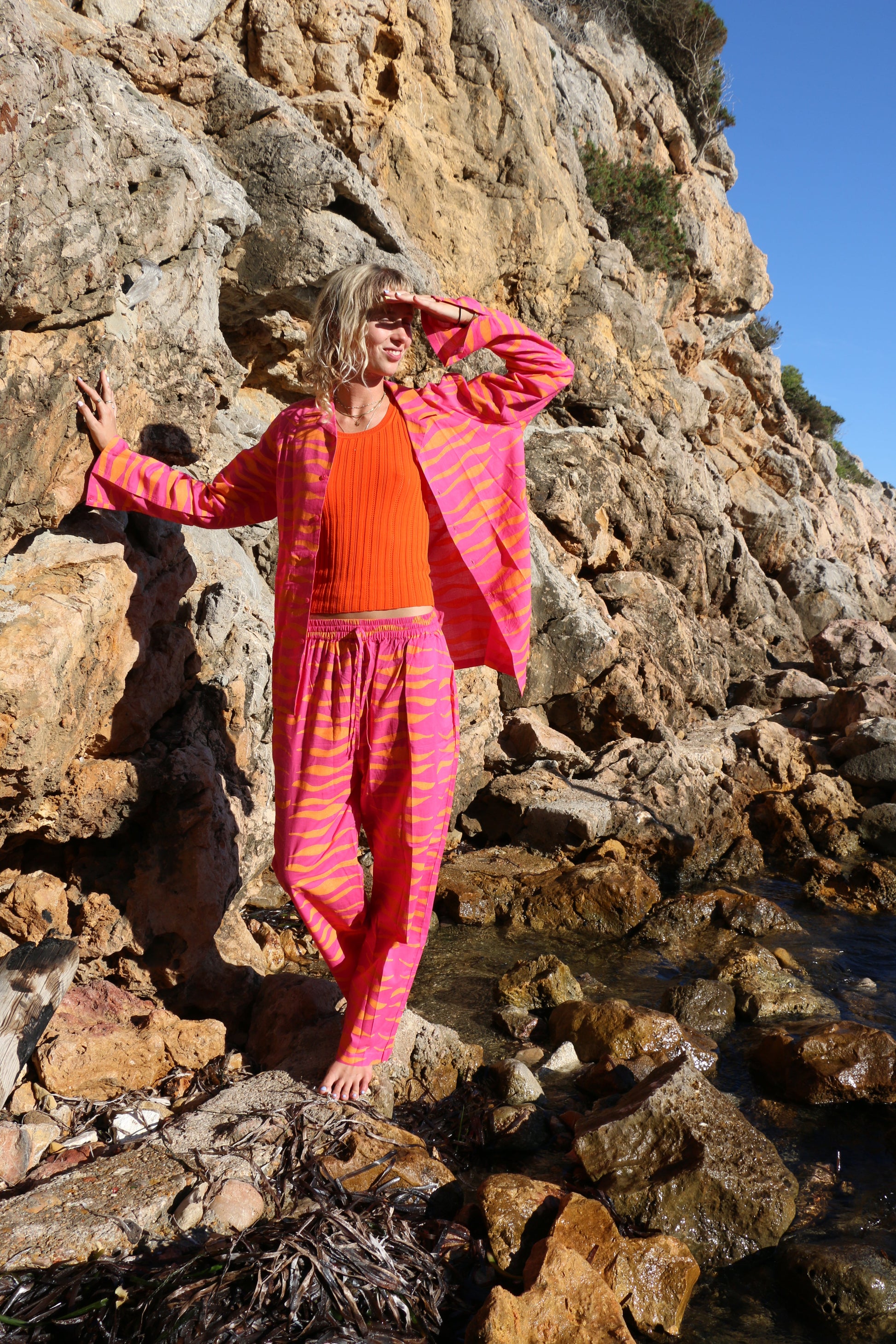 Can Tiger Pink Organic Pyjama Set