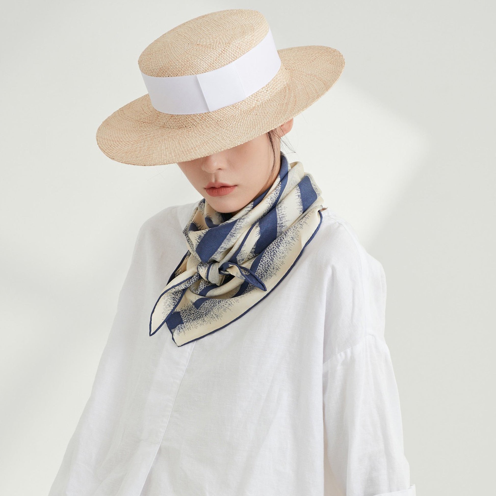 Timeless Stripes Silk Scarf - Double-sided Print with Luxury Hand-Rolled & Sand-Washed Finish