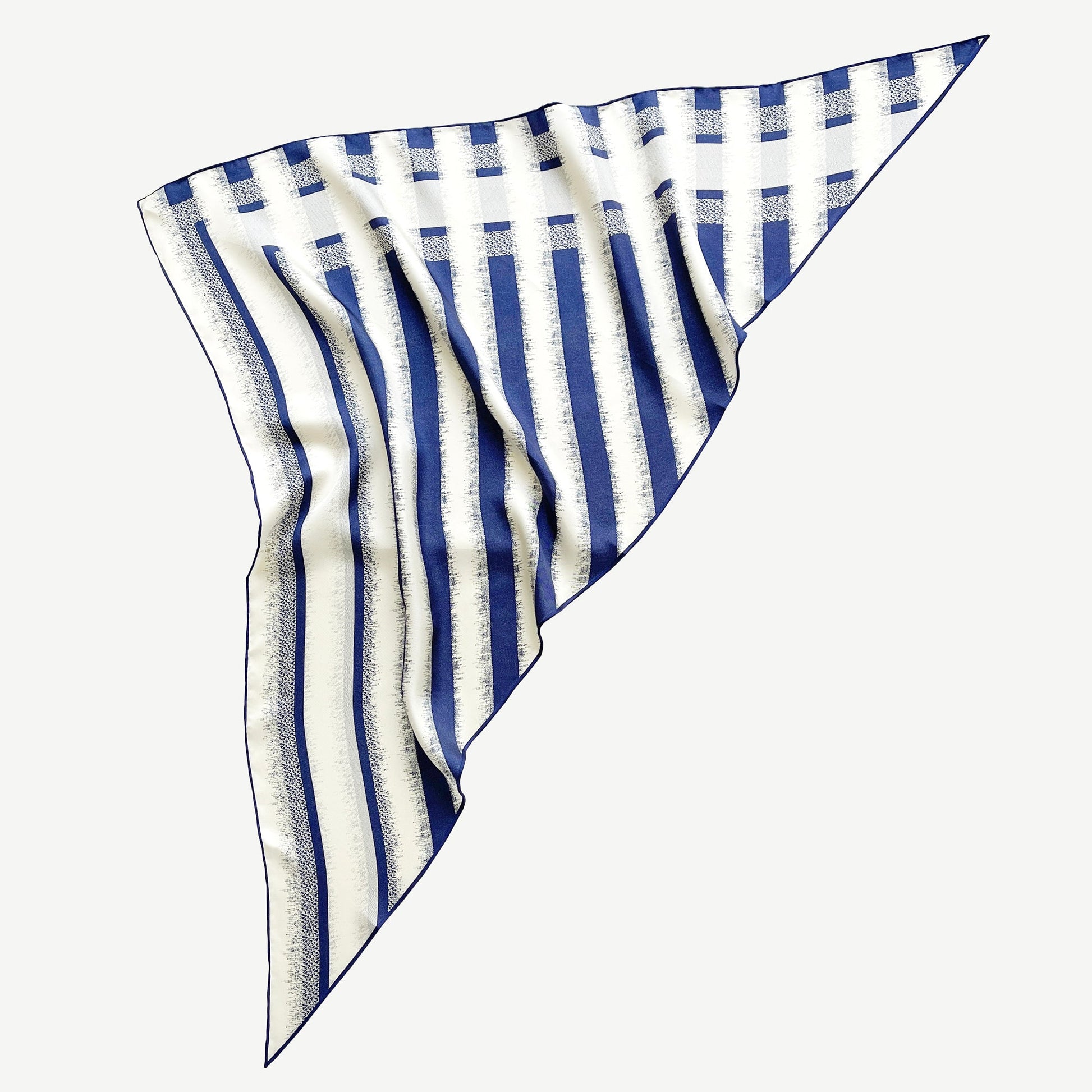 Timeless Stripes Silk Scarf - Double-sided Print with Luxury Hand-Rolled & Sand-Washed Finish