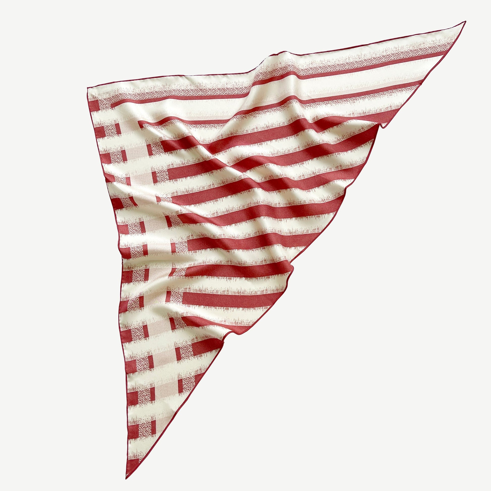 Timeless Stripes Silk Scarf - Double-sided Print with Luxury Hand-Rolled & Sand-Washed Finish