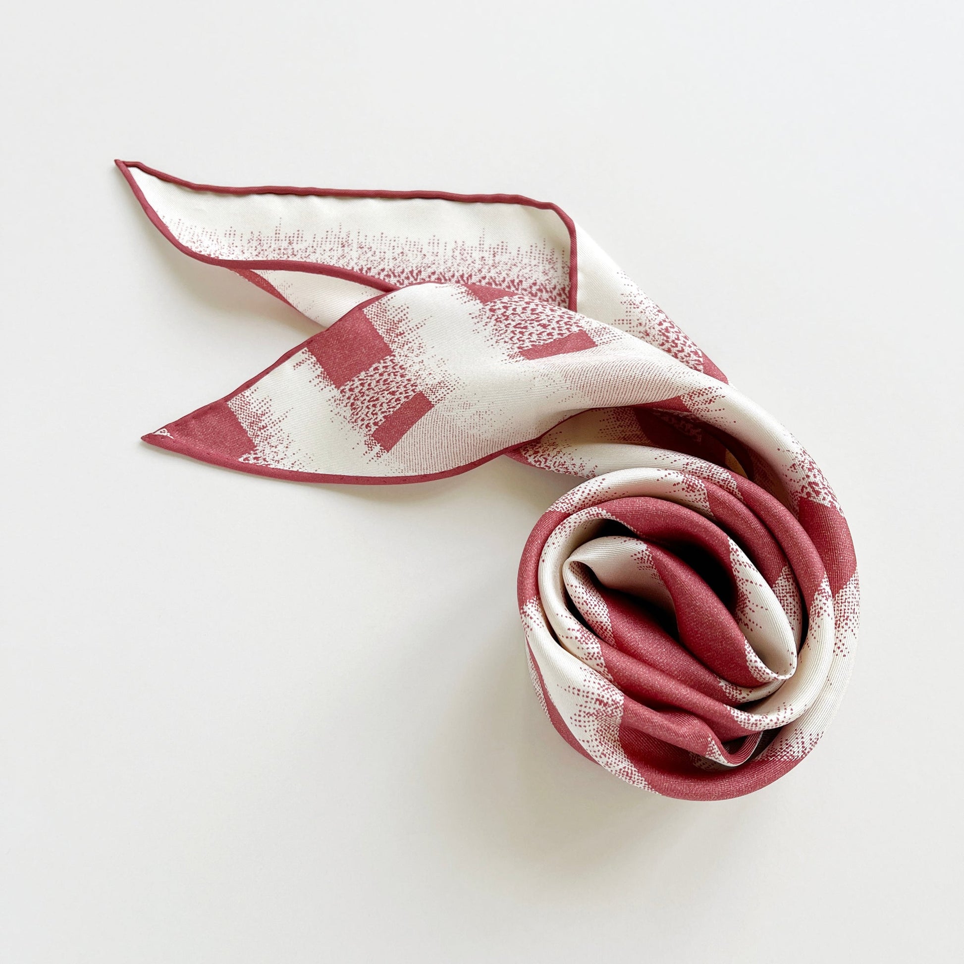 Timeless Stripes Silk Scarf - Double-sided Print with Luxury Hand-Rolled & Sand-Washed Finish