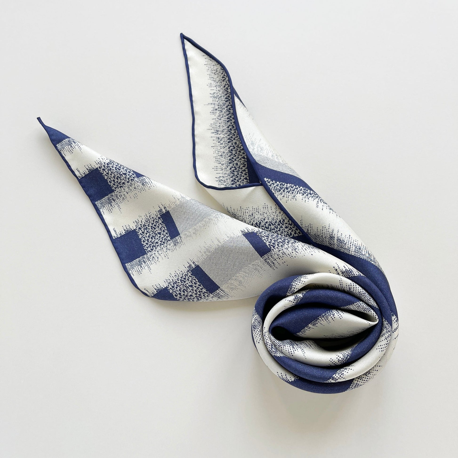 Timeless Stripes Silk Scarf - Double-sided Print with Luxury Hand-Rolled & Sand-Washed Finish