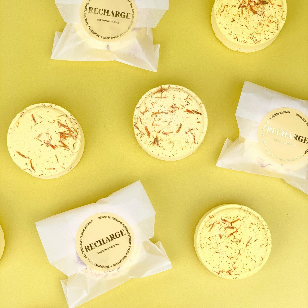 Recharge Aromatherapy Shower Steamer with Juniper Berry, Lavender and Tea Tree