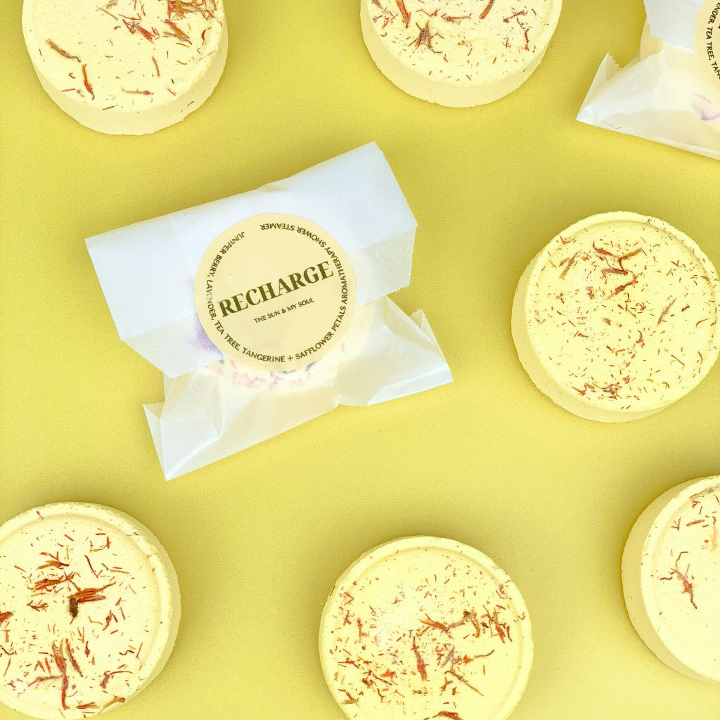 Recharge Aromatherapy Shower Steamer with Juniper Berry, Lavender and Tea Tree