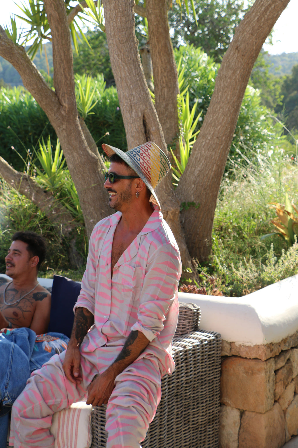 Can Rose Baby Pink Tiger Stripe Pyjama Set