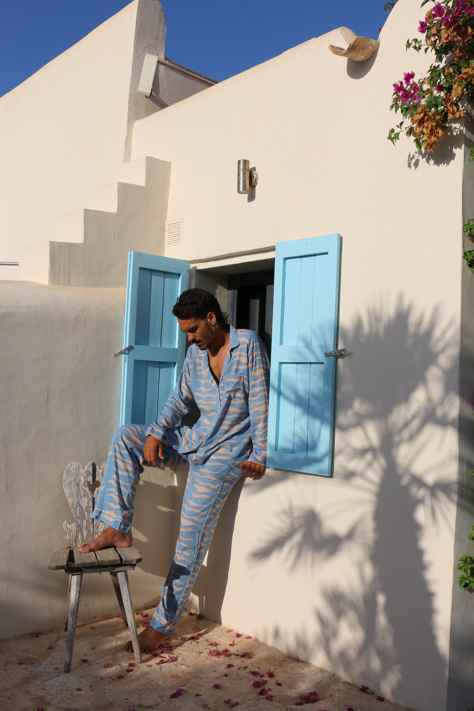 Unisex Ondas Modal Top and Bottom Set Pyjama